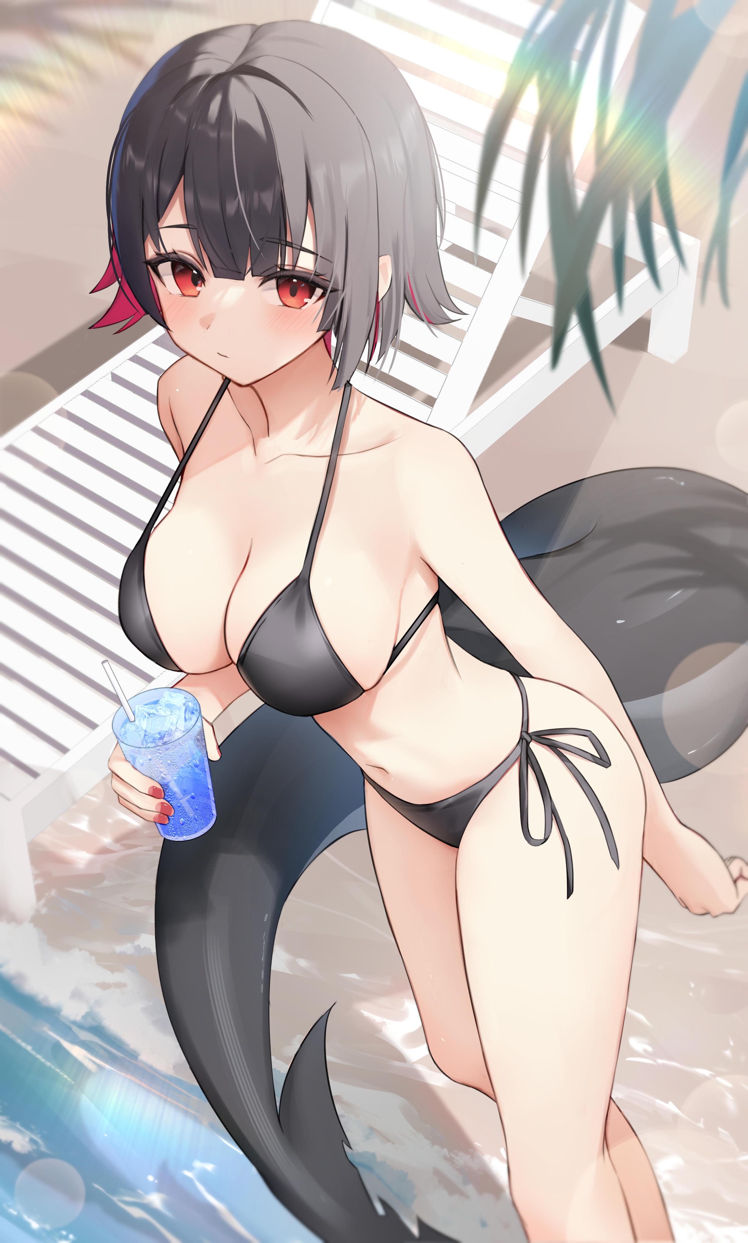 bikini ellen_joe swimsuits tail thomas_8000 zenless_zone_zero