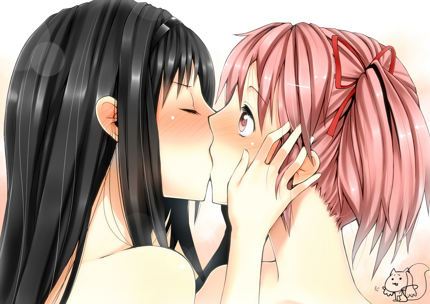 akemi_homura kamata_yuuya kaname_madoka mahou_shoujo_madoka_magica yuri