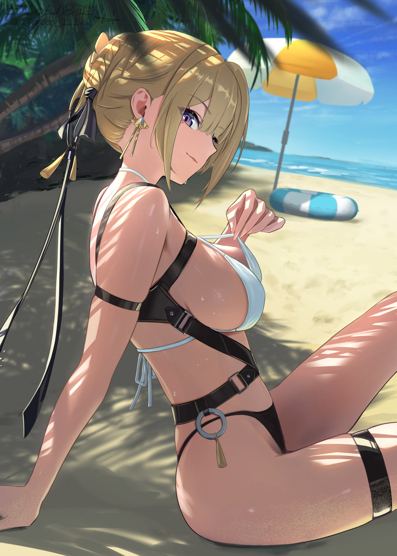 bikini evelyn_chevalier garter swimsuits torjun_111 zenless_zone_zero