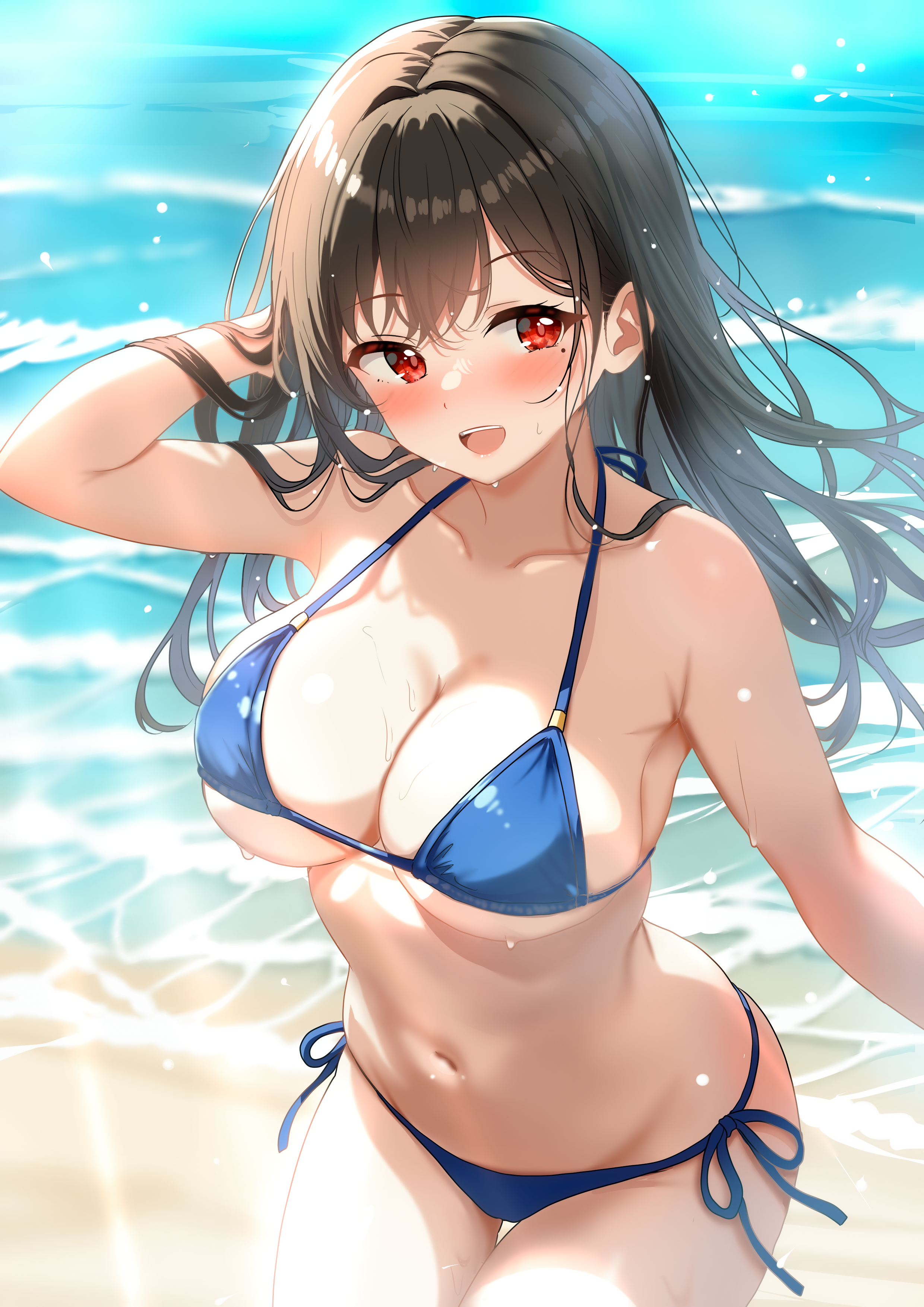 bikini himura_moritaka swimsuits wet