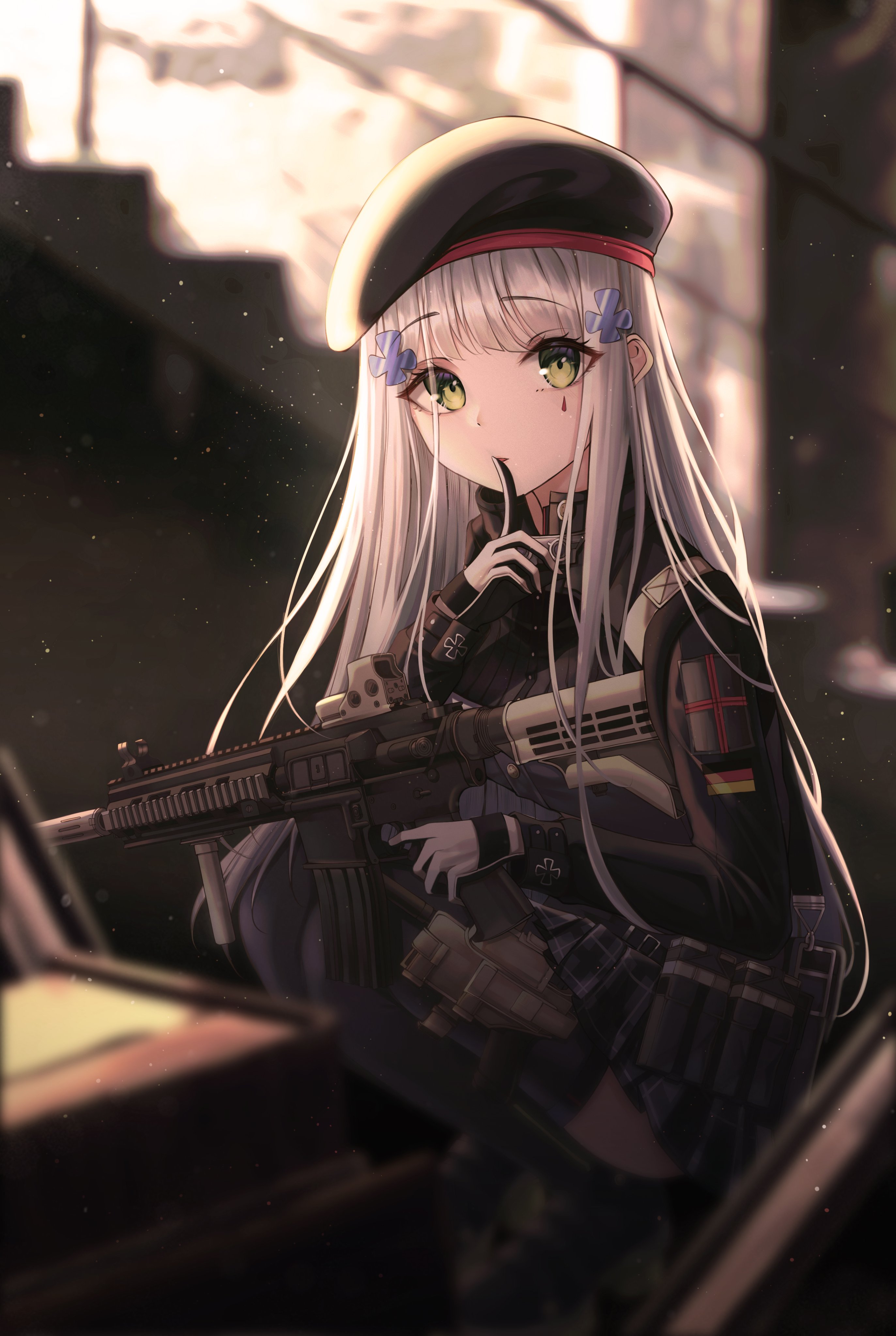 jung5u girls frontline hk416 (girls frontline) gun thighhighs | #643271 ...