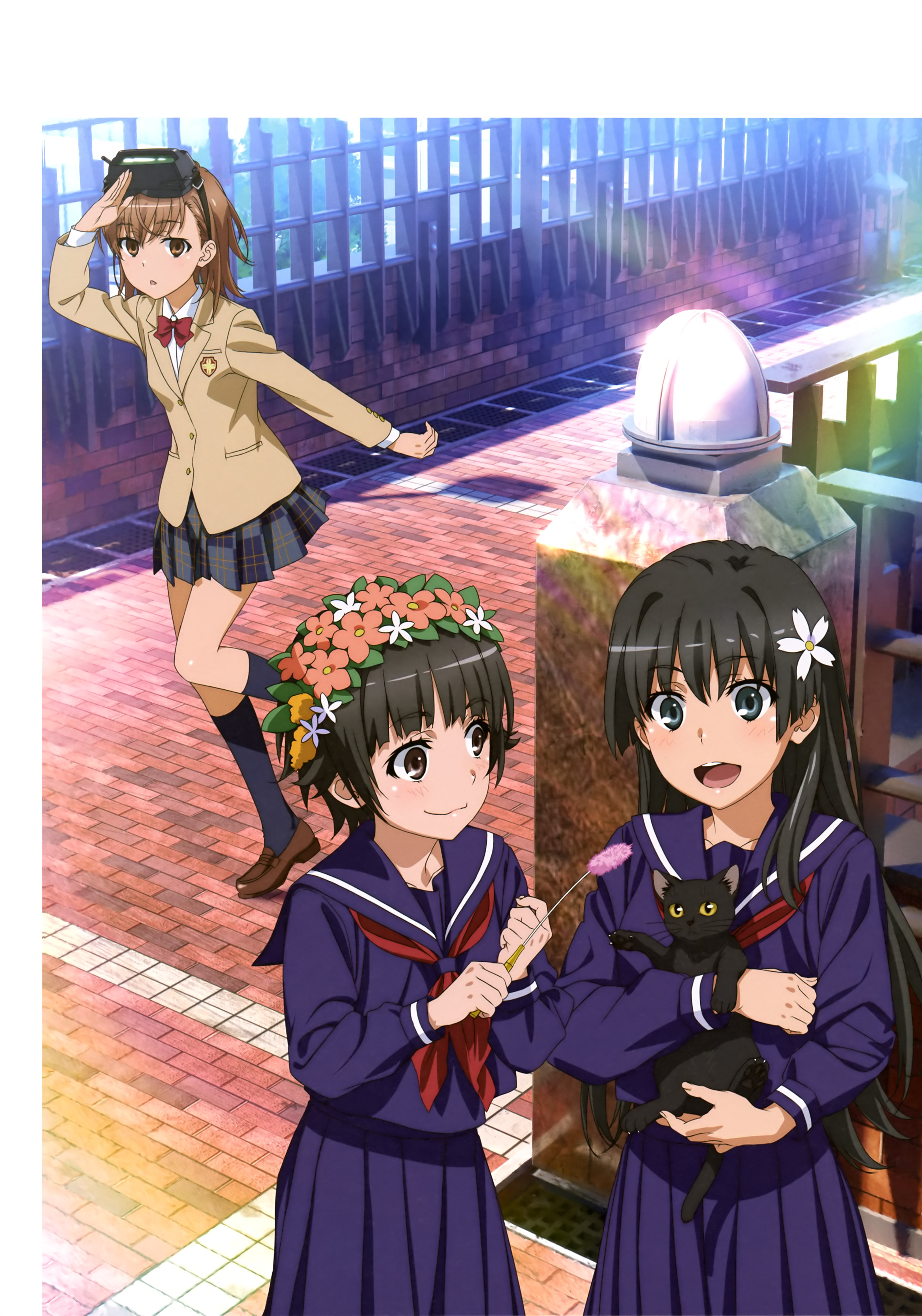 misaka_imouto neko saten_ruiko seifuku tanaka_yuuichi toaru_kagaku_no_railgun toaru_majutsu_no_index uiharu_kazari