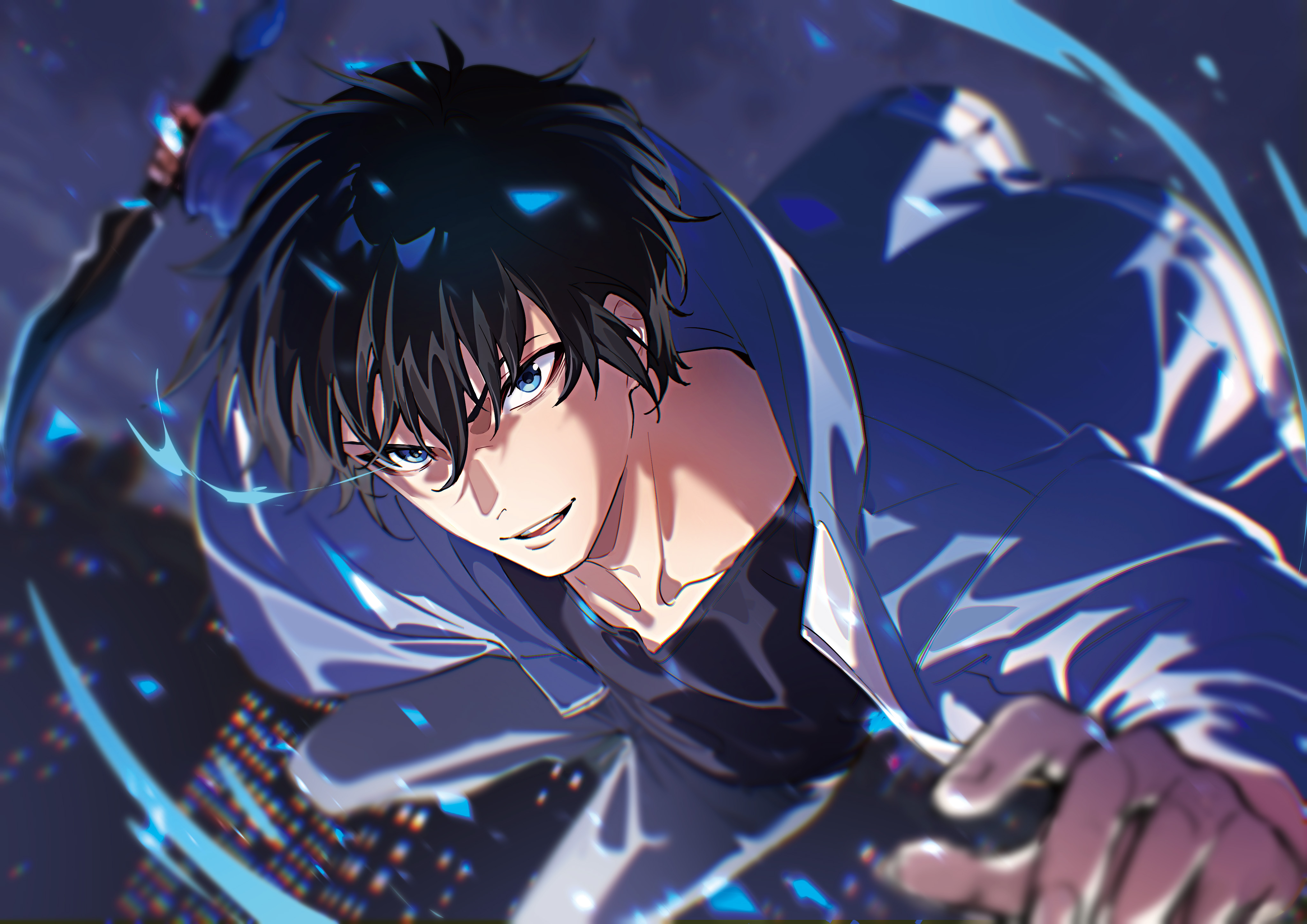 inooka male na_honjaman_level_up sung_jin-woo weapon