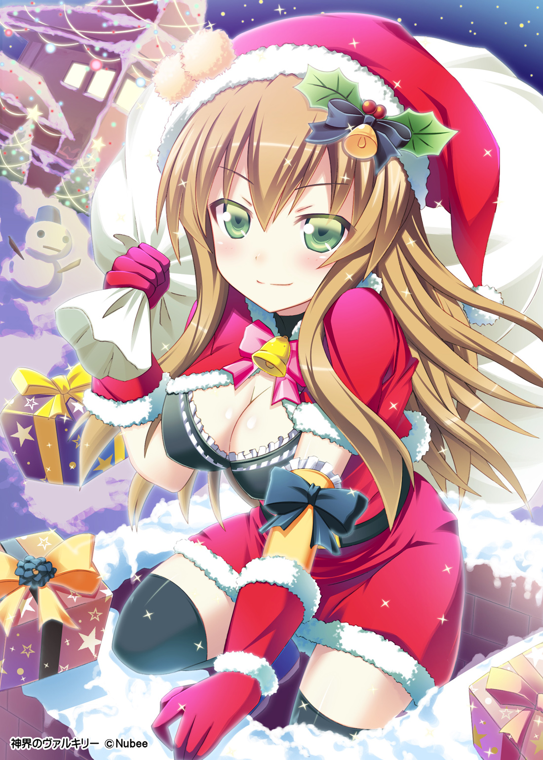 christmas cleavage shinkai_no_valkyrie usagi_nezumi