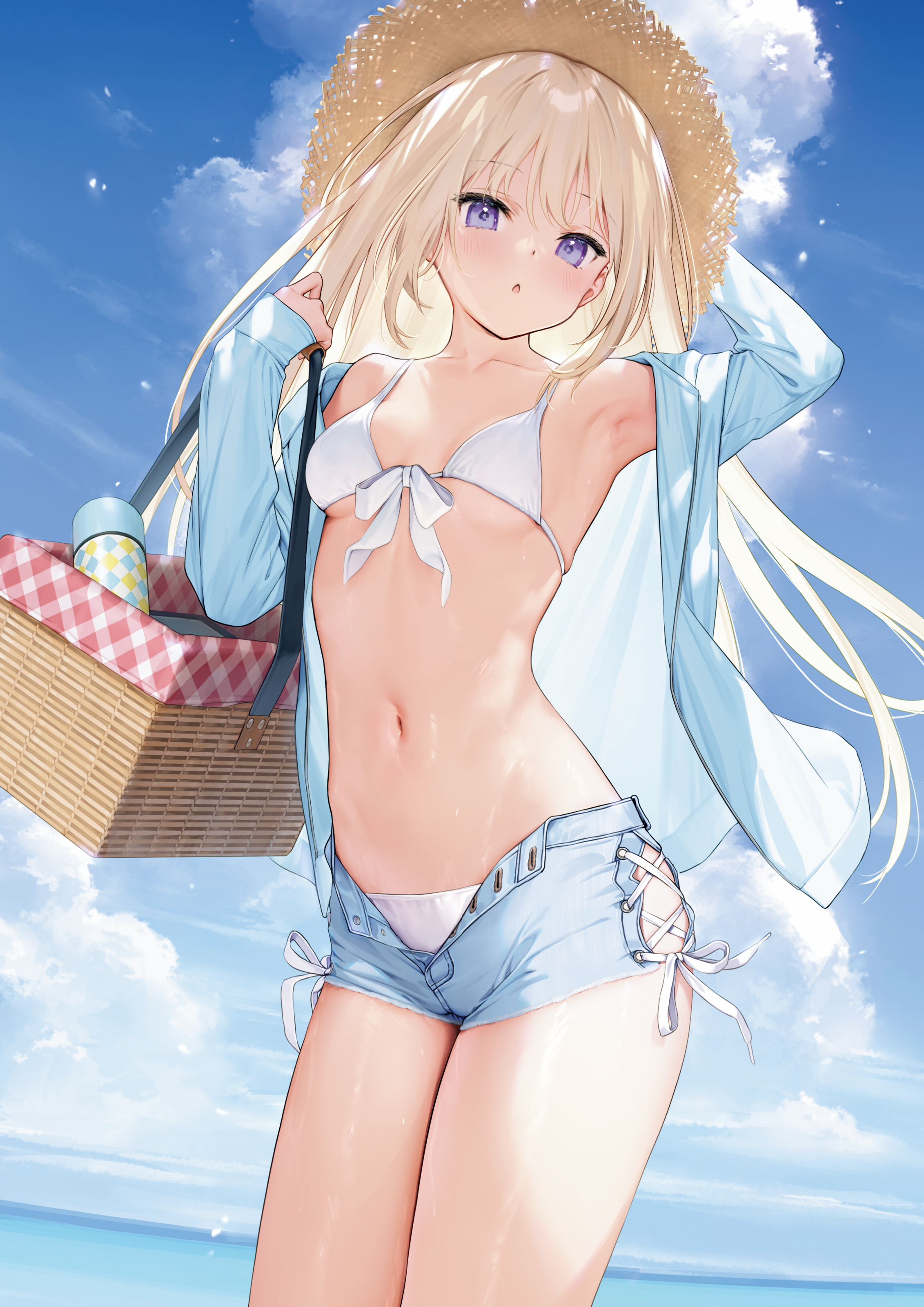 bikini digital_version mignon open_shirt swimsuits