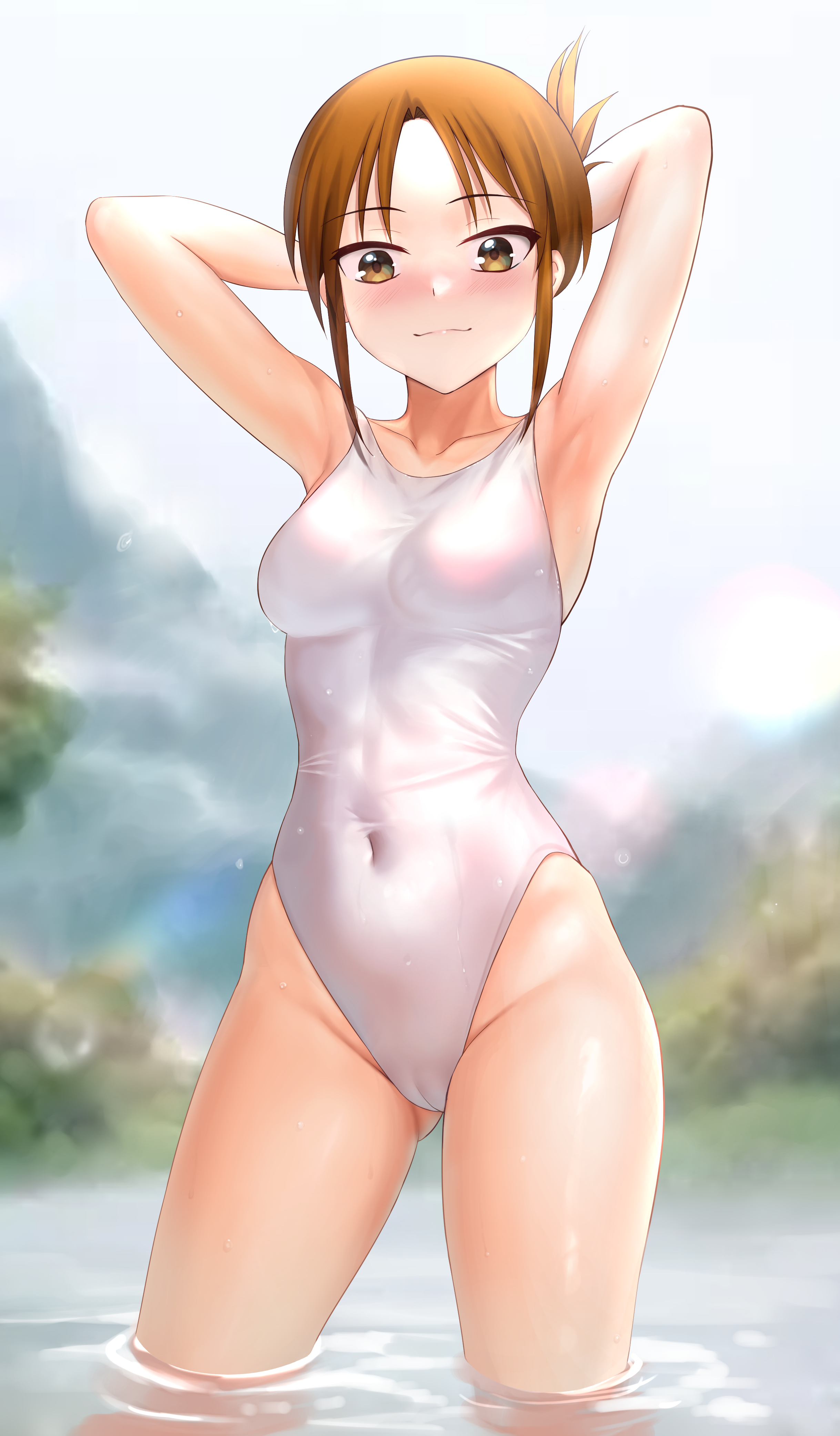 besmiled cameltoe karakuri_circus swimsuits wet