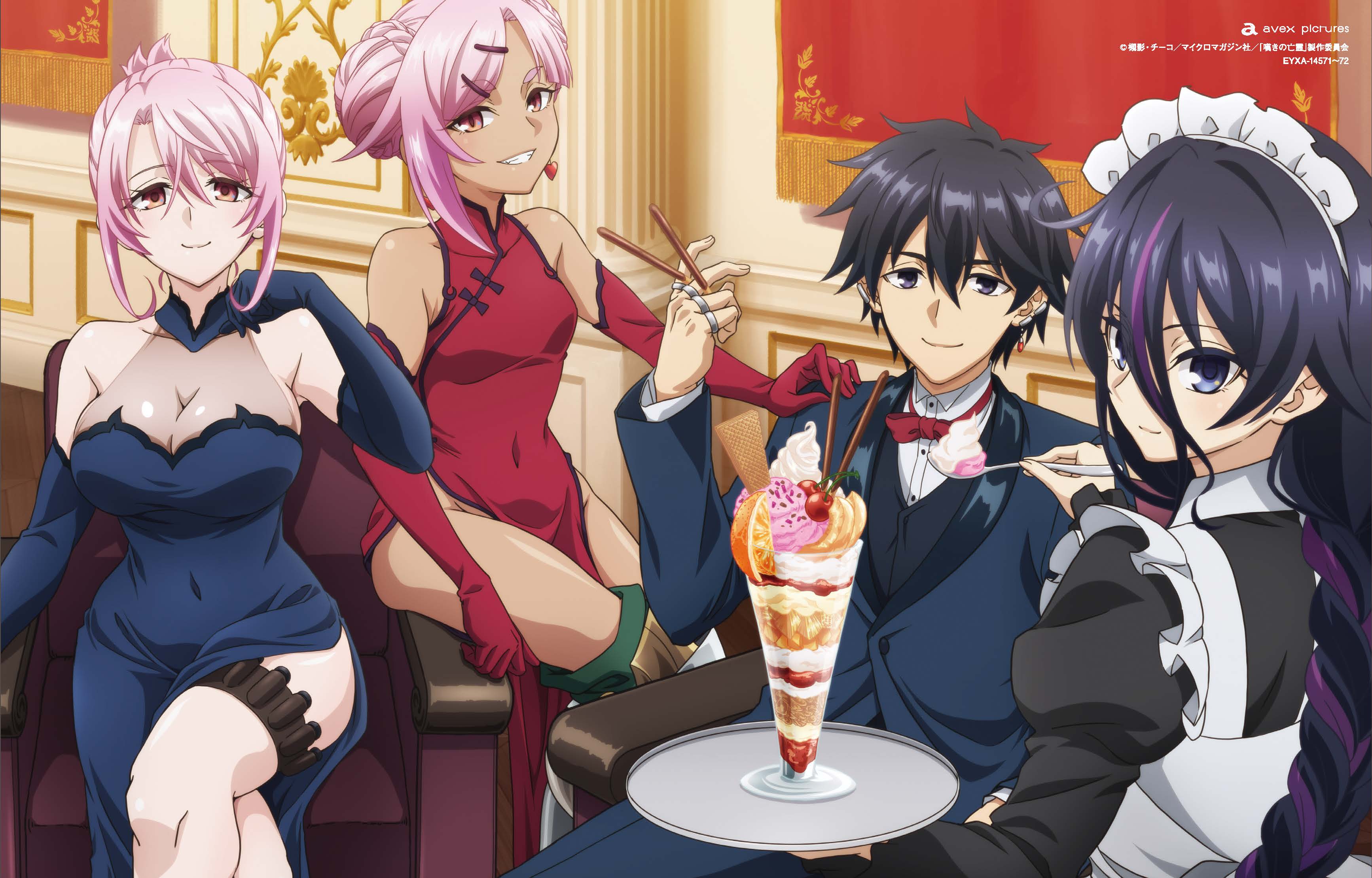 chinadress dress garter krai_andrey liz_smart lucia_rogier maid nageki_no_bourei_wa_intai_shitai no_bra see_through sitri_smart skirt_lift tagme thighhighs