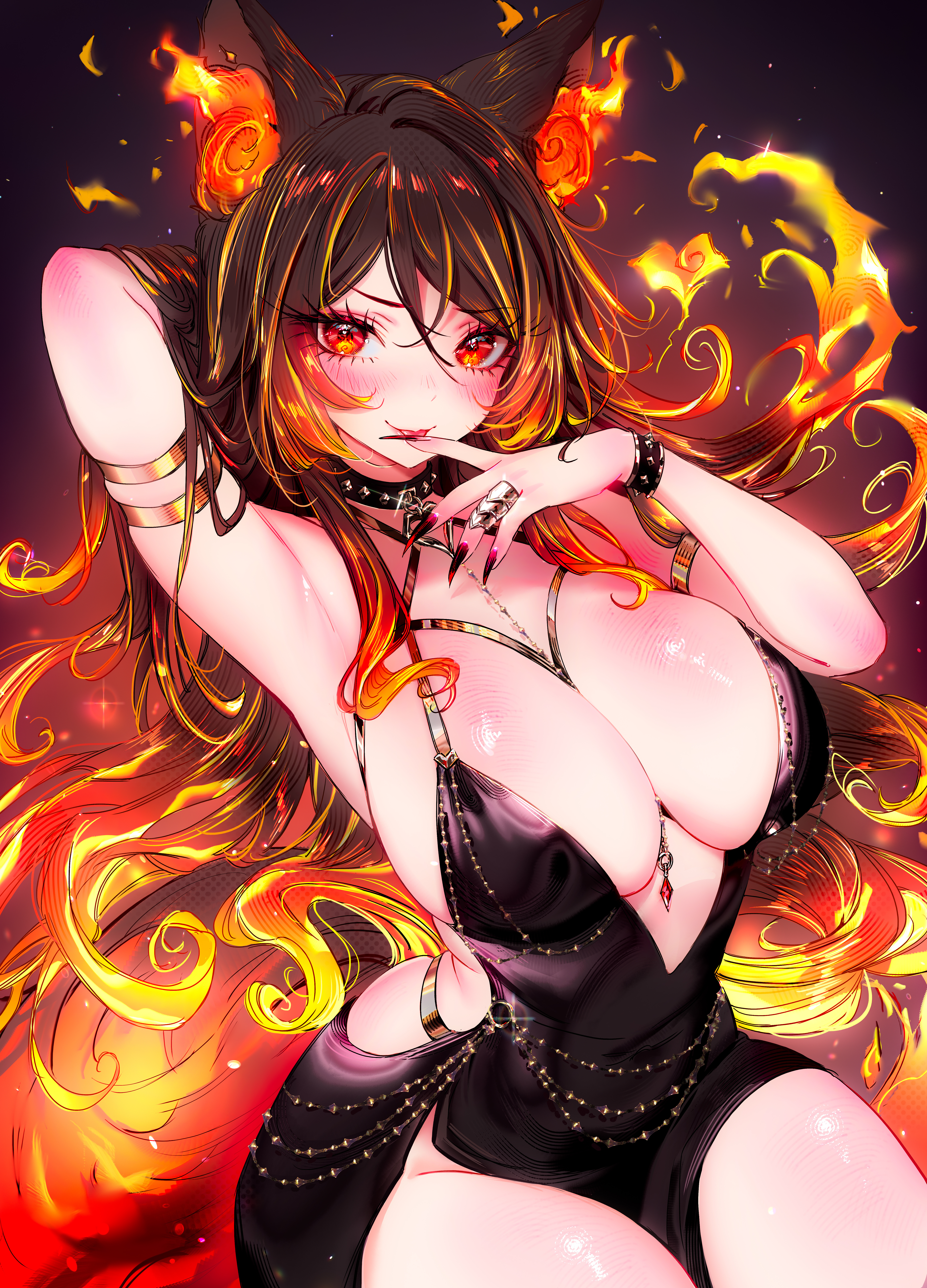 animal_ears dress no_bra nopan tagme tail