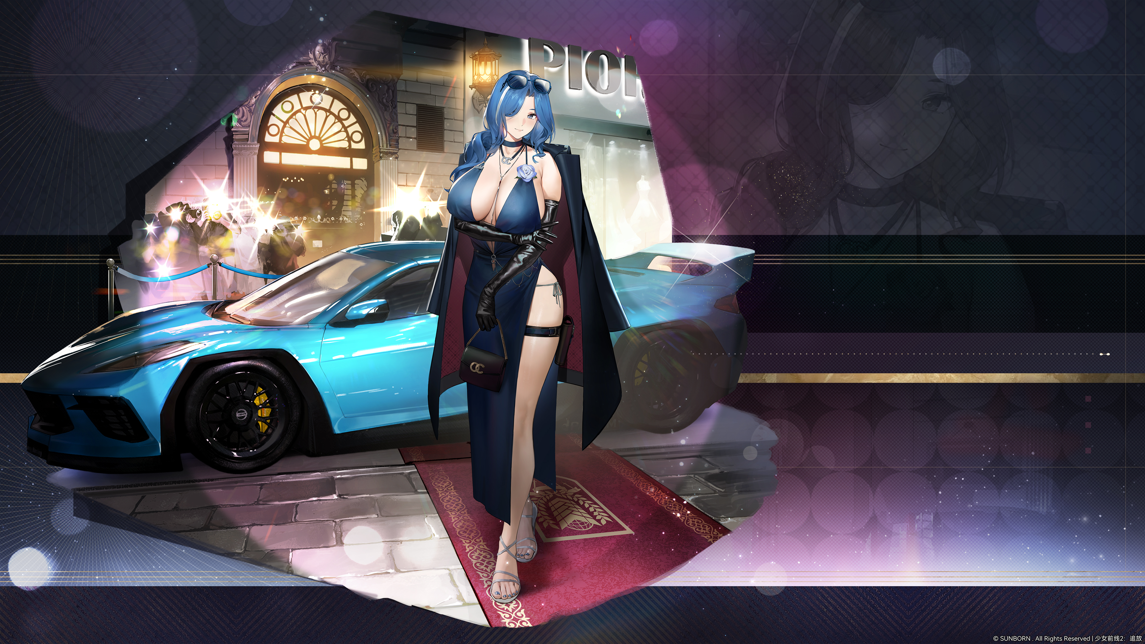 dp-12_(girls_frontline) dress garter girls_frontline girls_frontline_2:_exilium heels megane no_bra pantsu string_panties tagme wallpaper