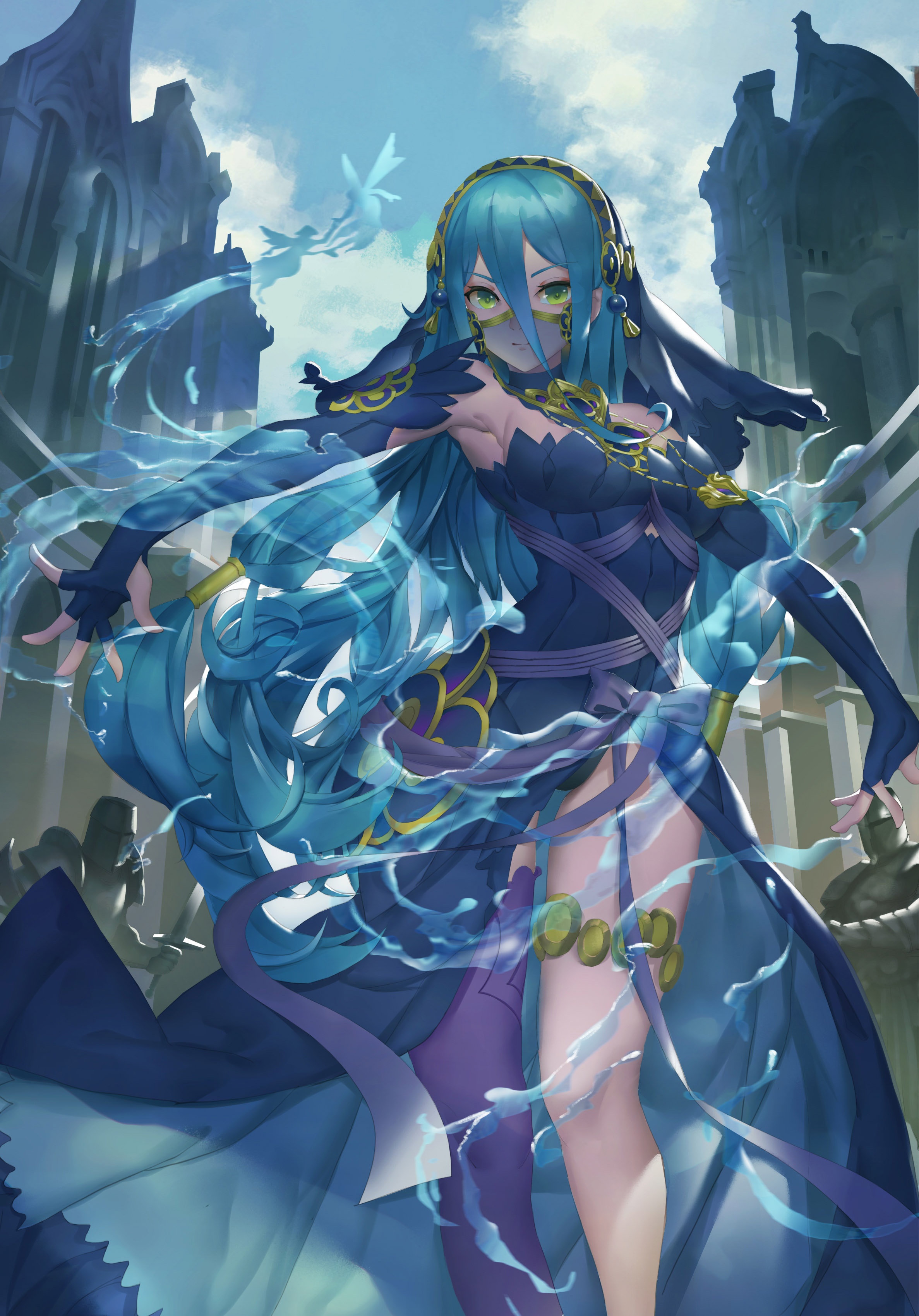 Синие маги. Fire Emblem аниме. Fire Emblem Azura. Fire Emblem Azura Art. Fire Emblem Fates Azura.