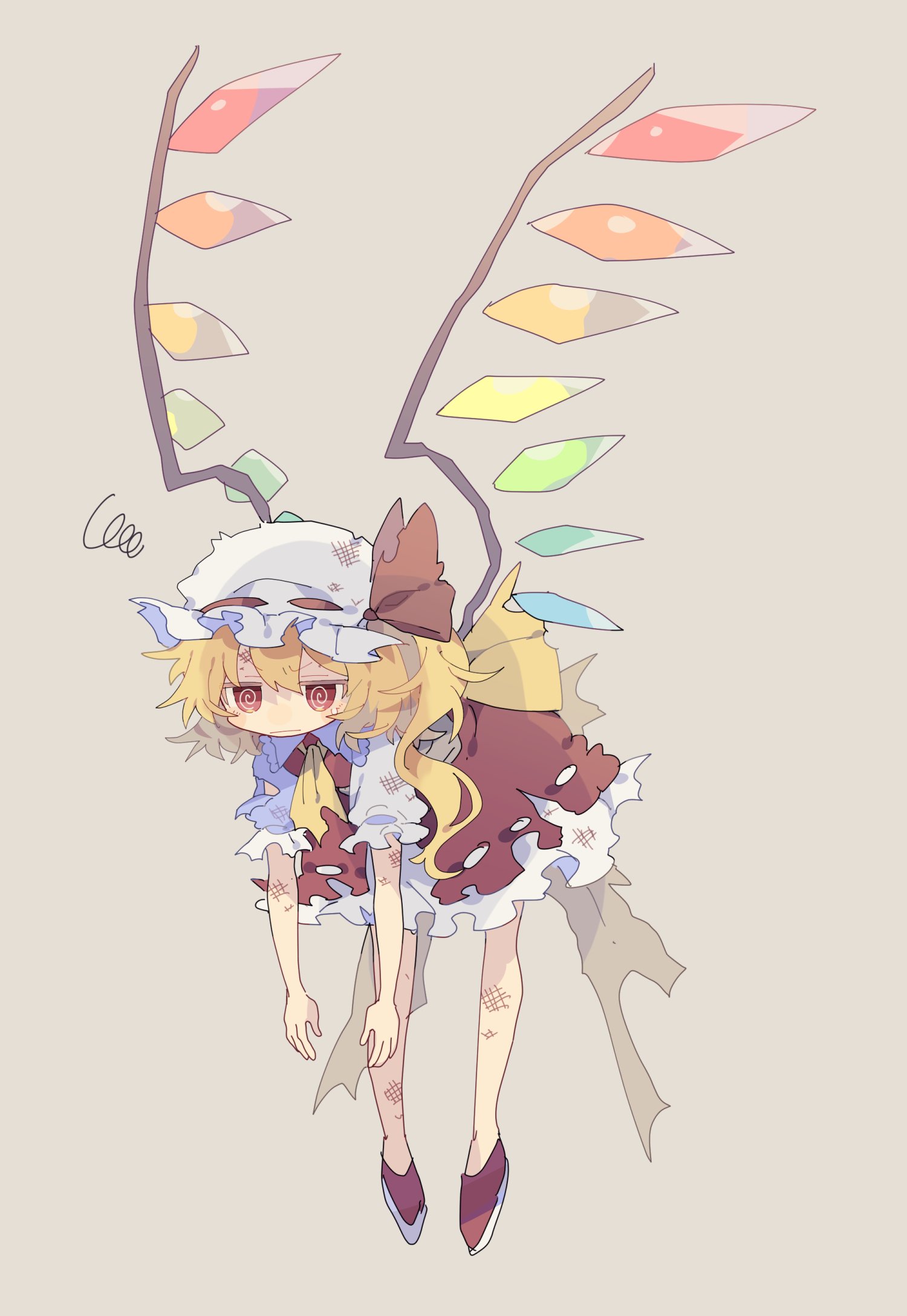 flandre_scarlet niko_rashika touhou wings