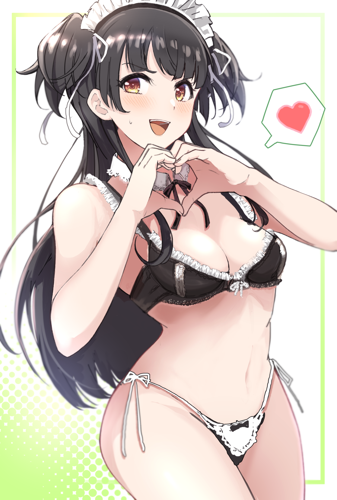 bra maid mayuzumi_fuyuko otsumami pantsu string_panties the_idolm@ster the_idolm@ster_shiny_colors