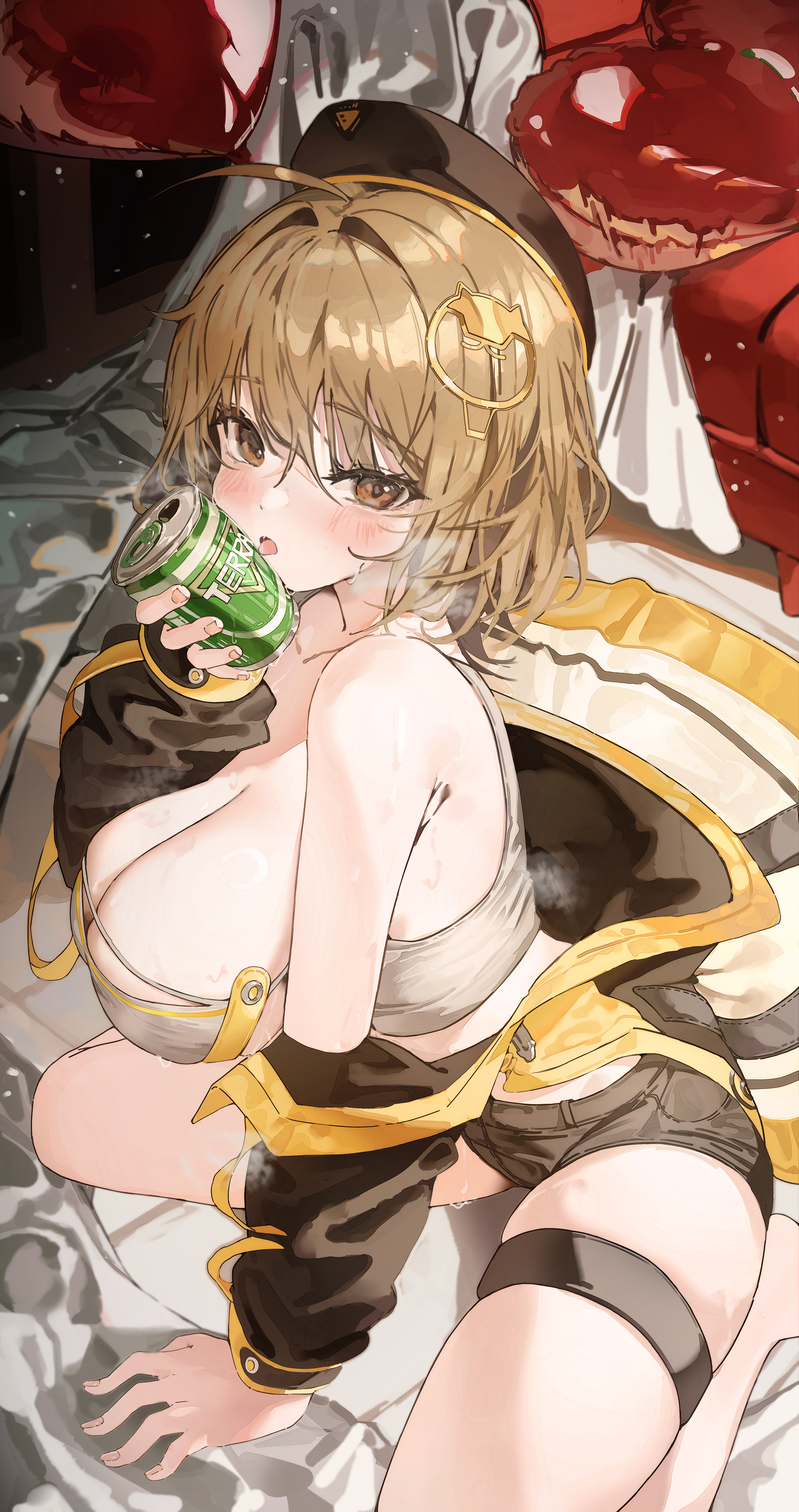 anis garter goddess_of_victory:_nikke k.j. no_bra wet