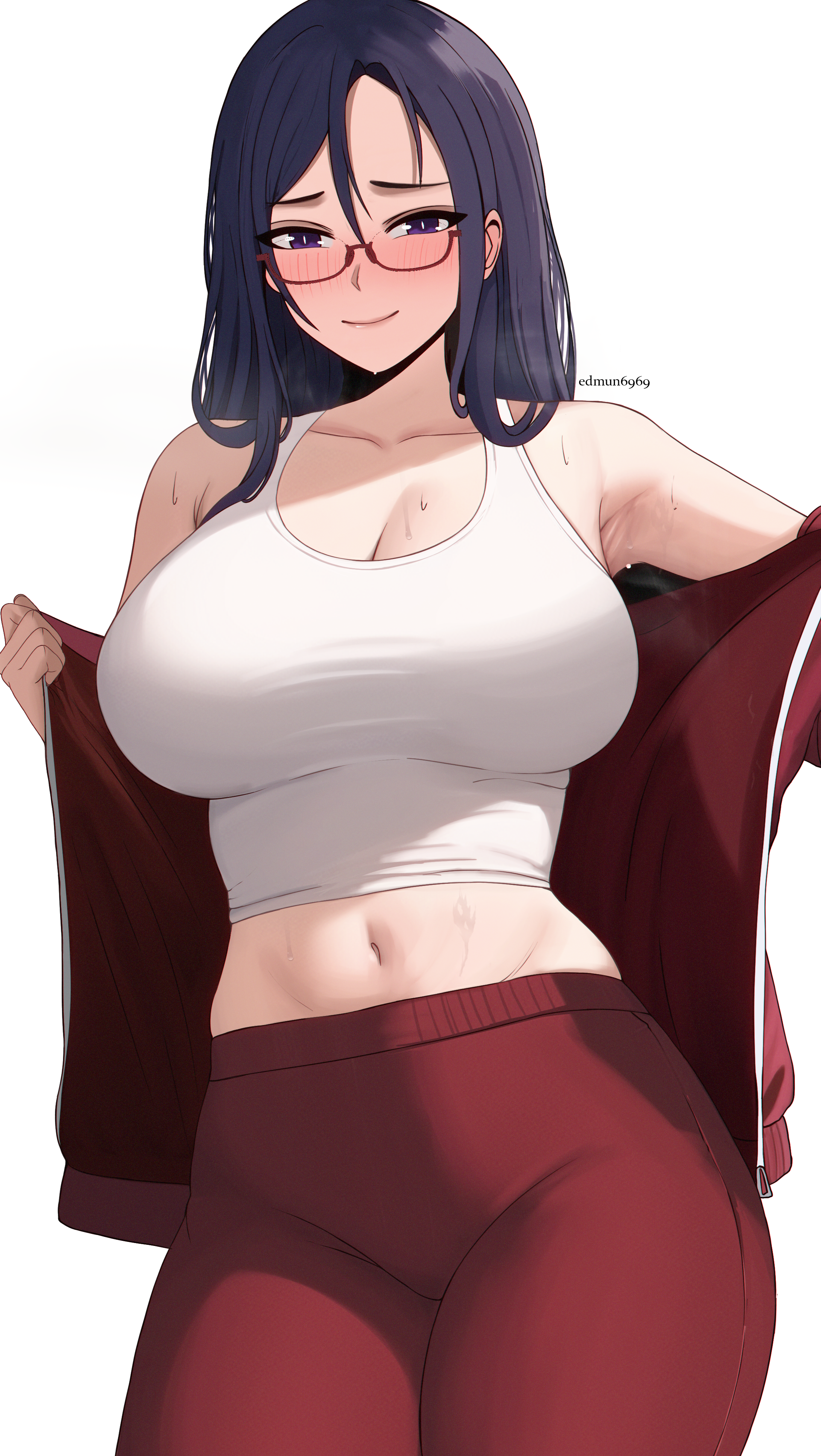 cleavage demi-chan_wa_kataritai edmun gym_uniform megane satou_sakie undressing