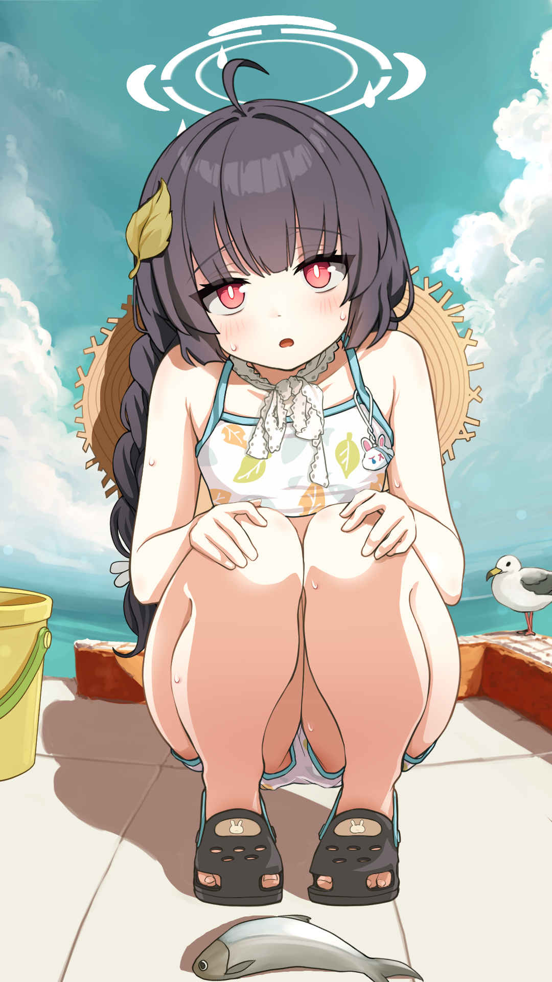 bikini blue_archive comodomodo halo kasumizawa_miyu swimsuits