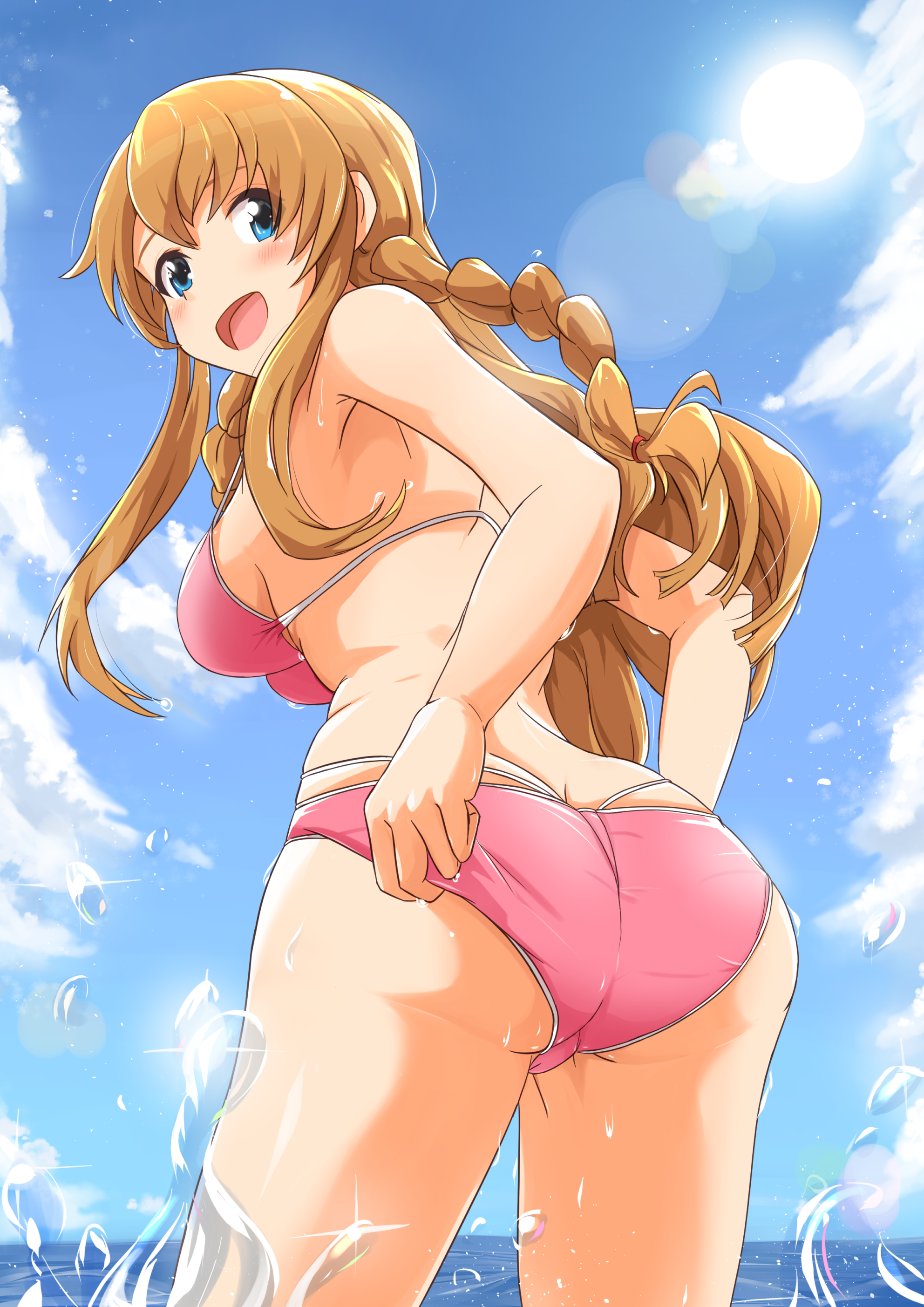 ass bikini cameltoe kousaka_umi swimsuits tagme the_idolm@ster the_idolm@ster_million_live! wet