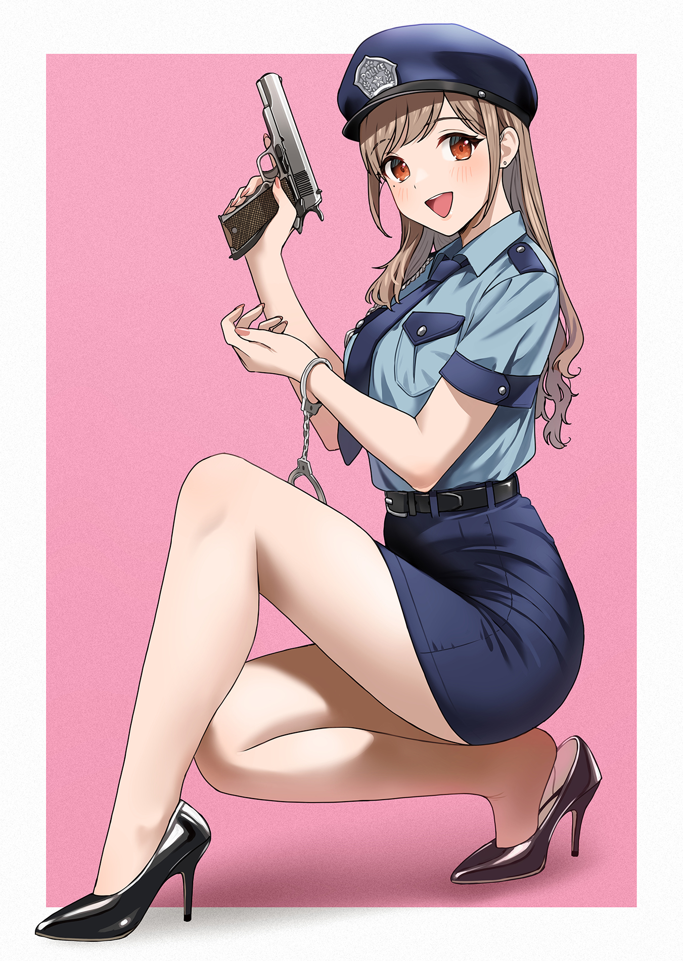 doushimasho gun heels police_uniform