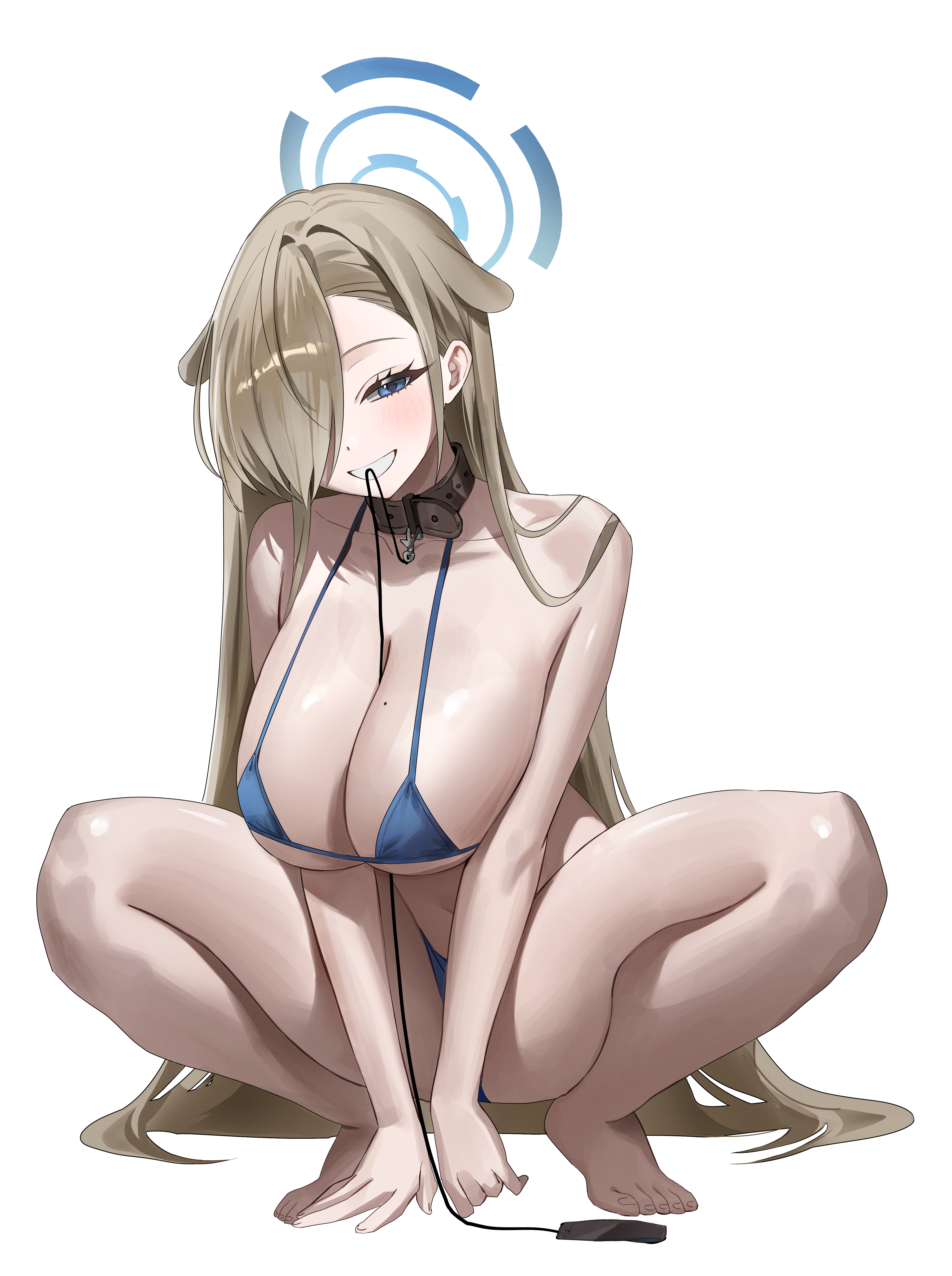 animal_ears bikini blue_archive halo ichinose_asuna pibag swimsuits