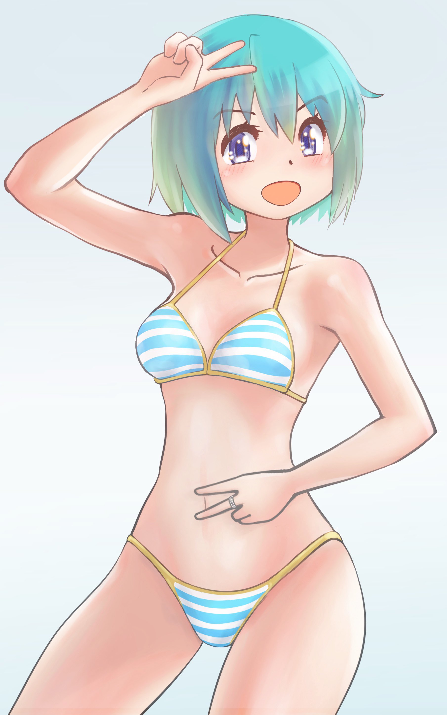 bikini mahou_shoujo_madoka_magica miki_sayaka reiwanoshiro swimsuits