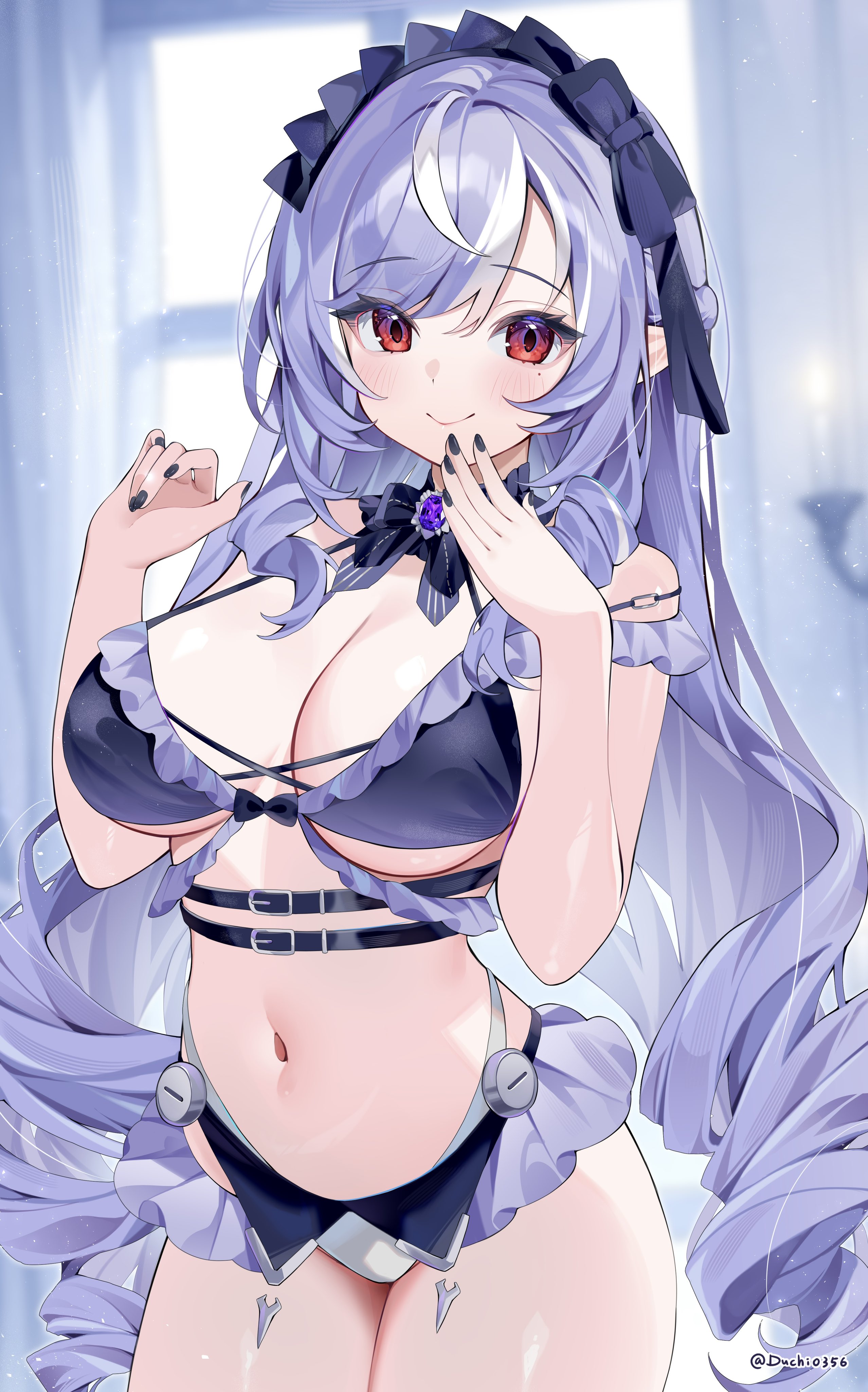 bikini duchi0356 pointy_ears swimsuits vivian_banshee zenless_zone_zero