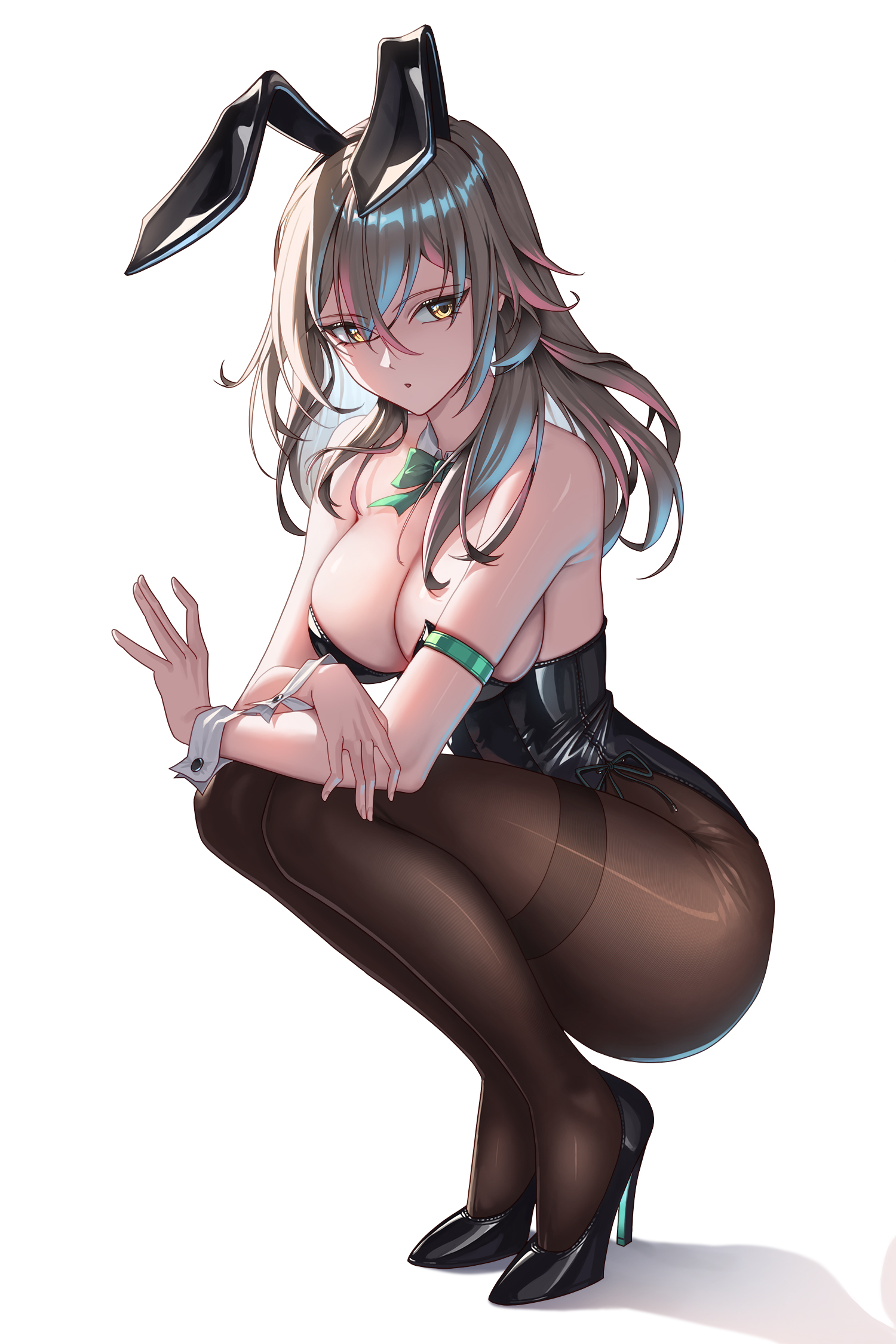 animal_ears bowlp bunny_ears bunny_girl heels honkai:_star_rail no_bra pantyhose stelle