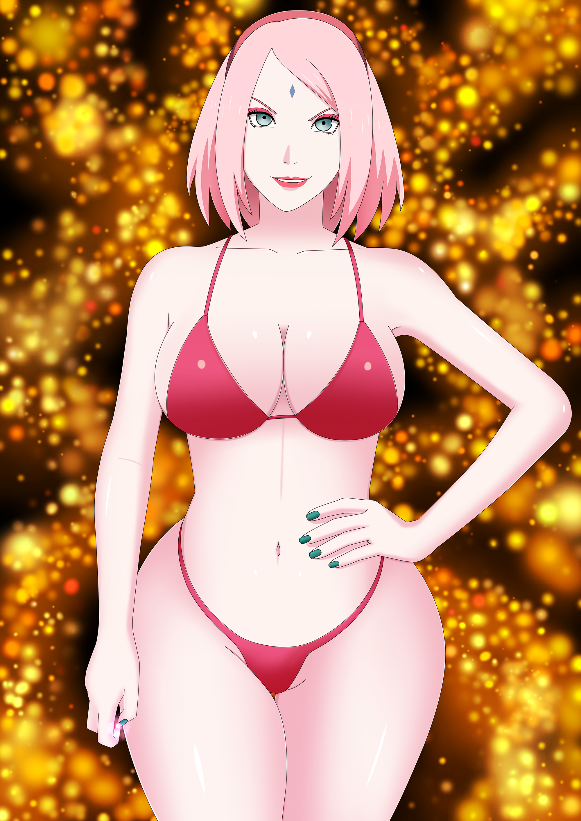 Sakura in bikini