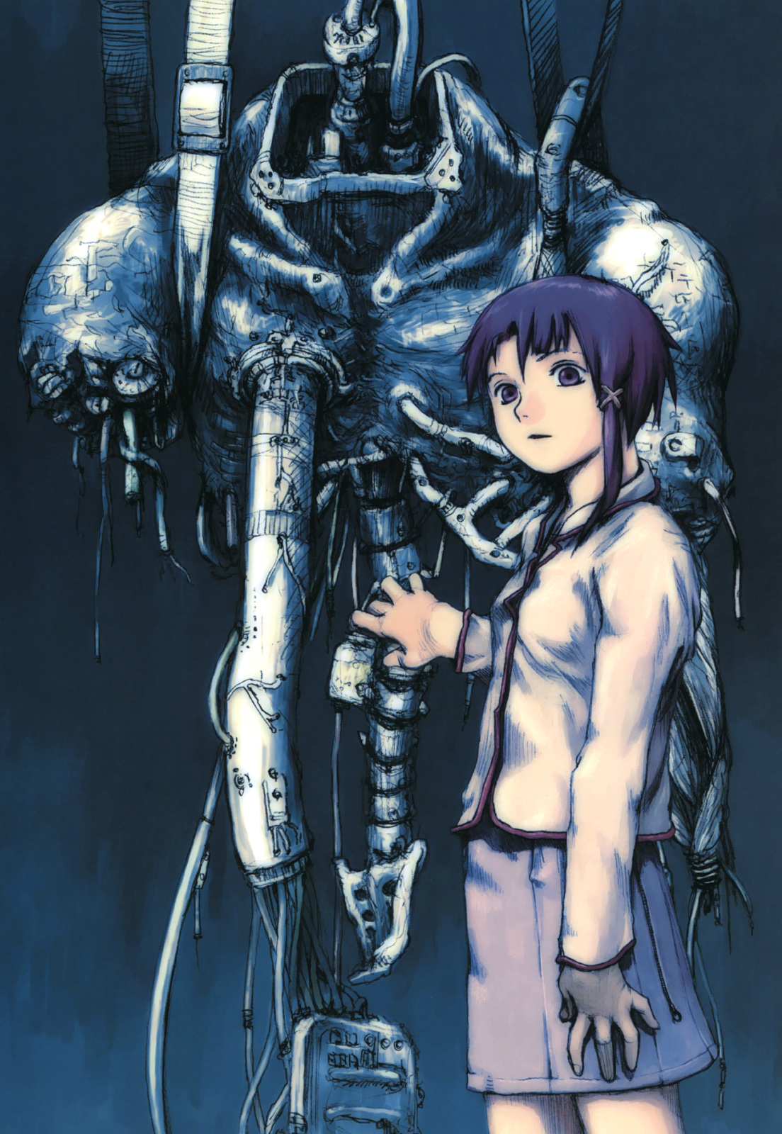 iwakura lain (serial experiments lain) drawn by yubi_kamii