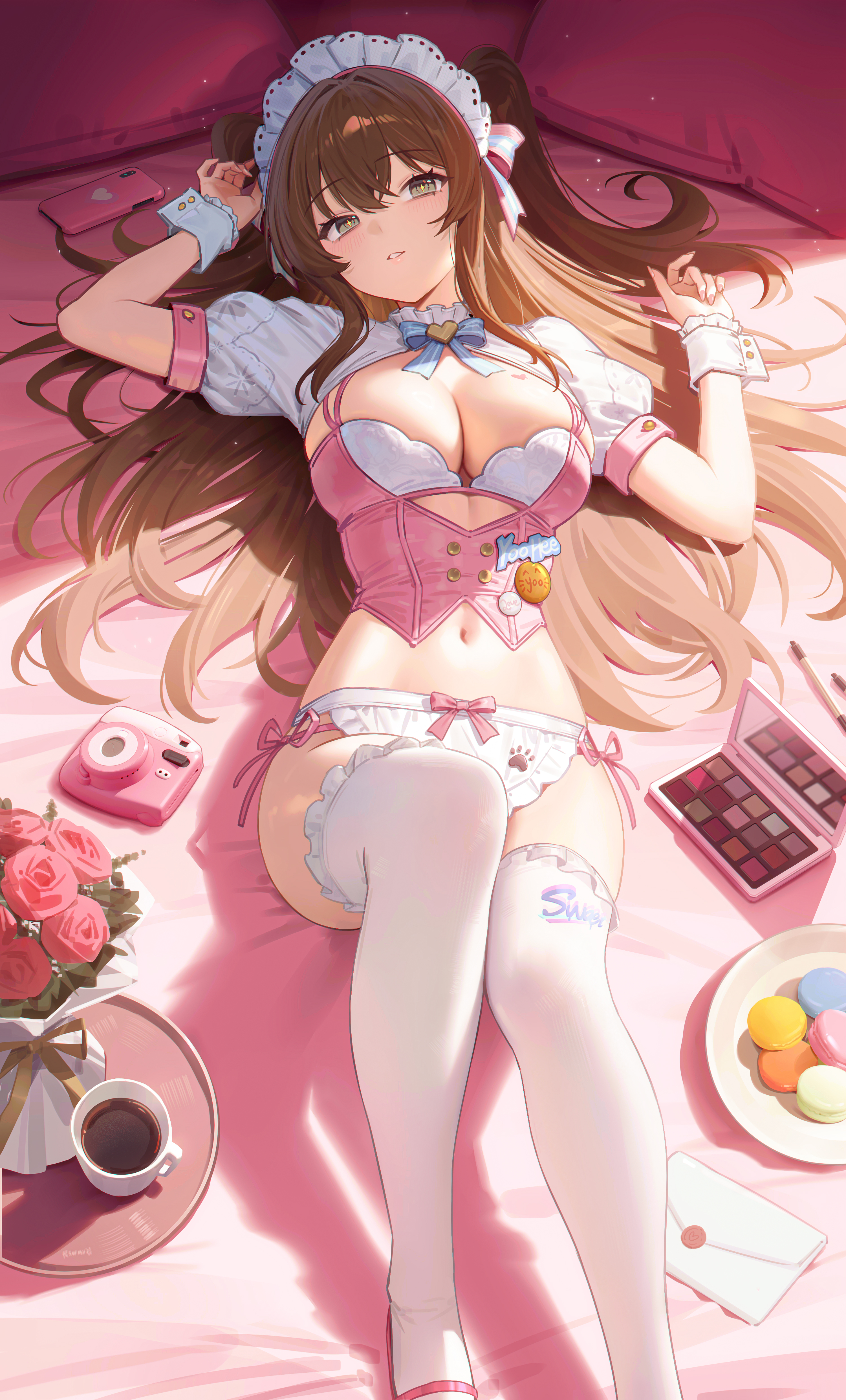 95--- girls_frontline girls_frontline_2:_exilium k-2_(girls_frontline) maid no_bra pantsu string_panties thighhighs yoohee