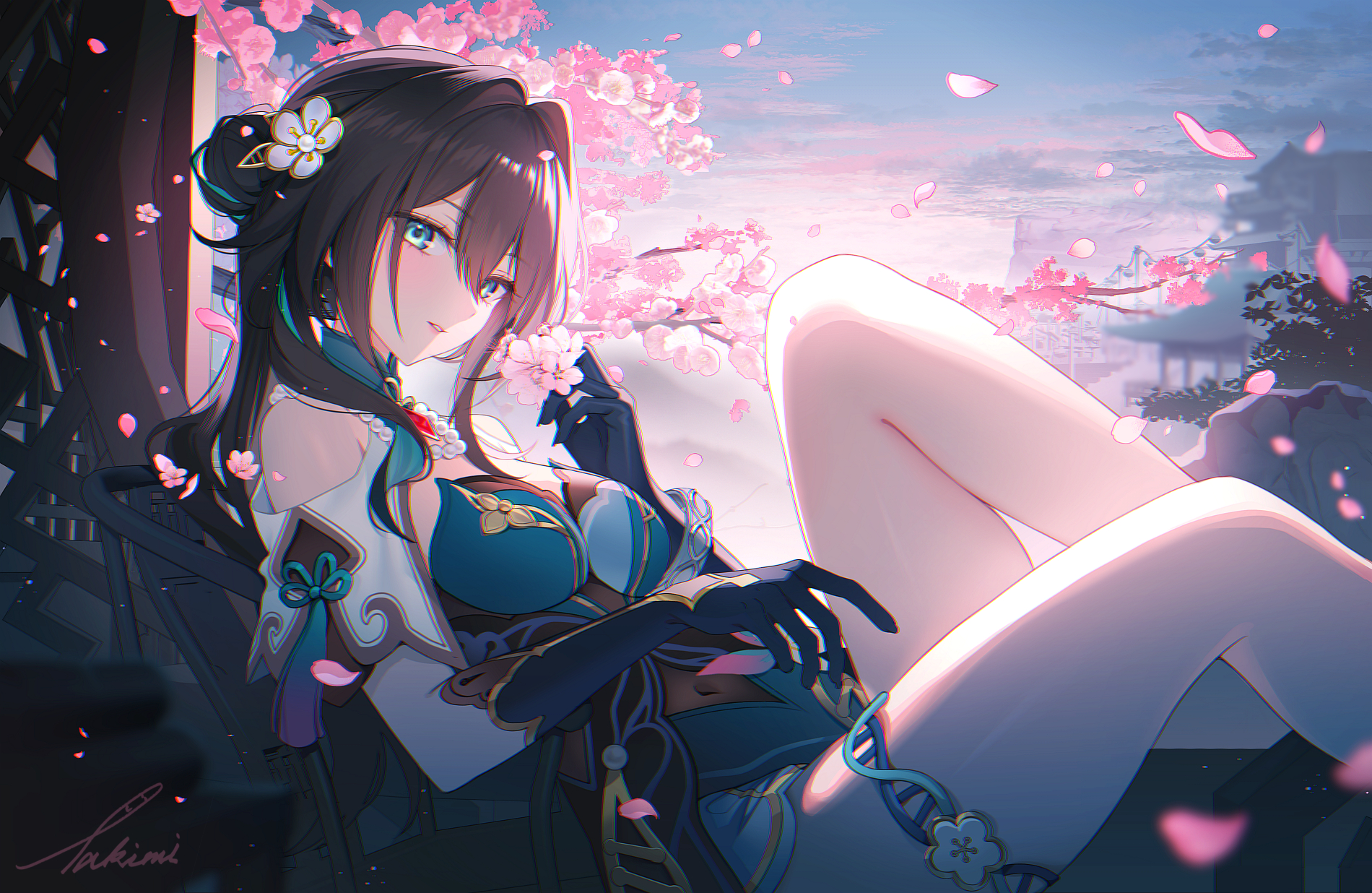 asian_clothes garter honkai:_star_rail ruan_mei tagme
