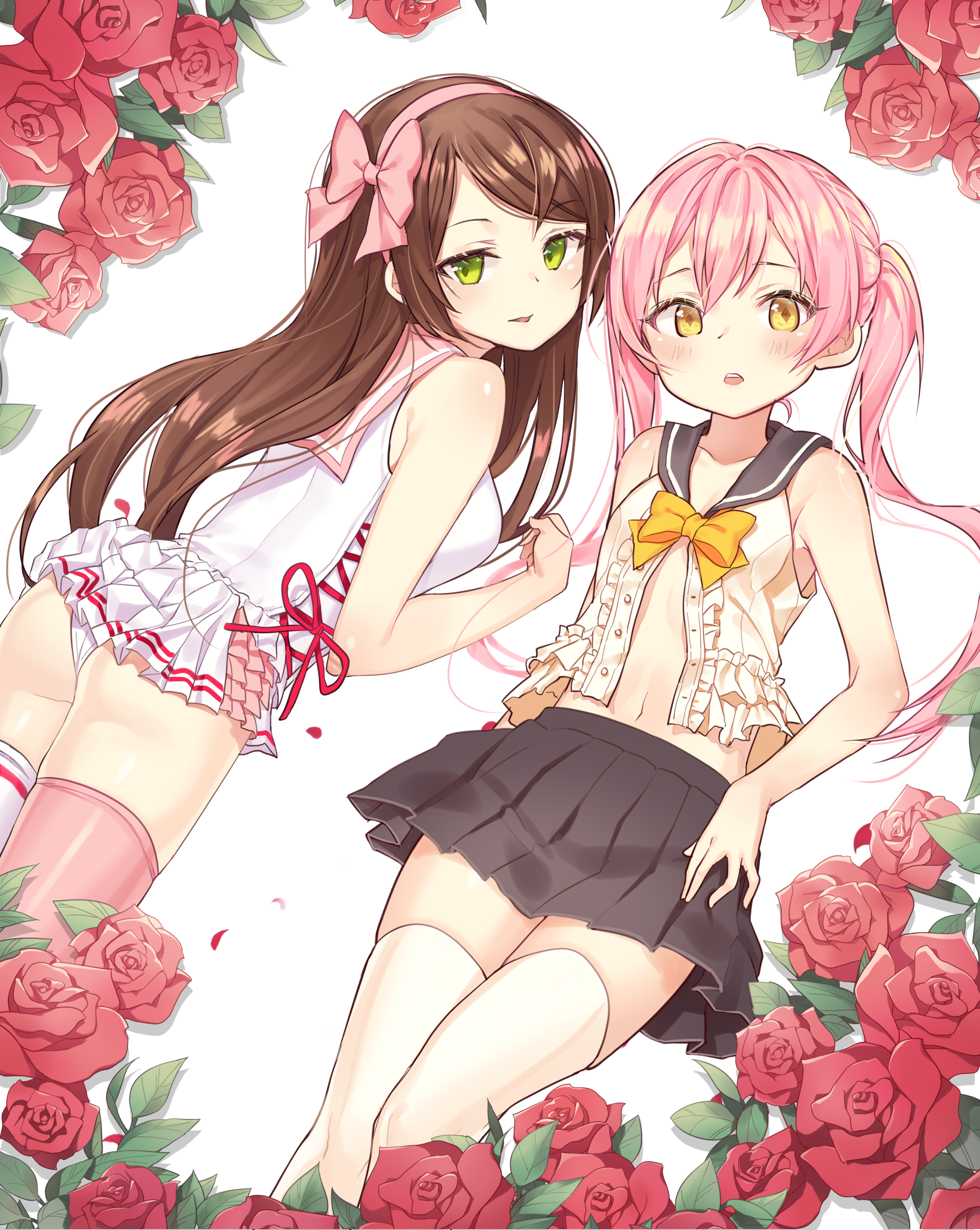 ass goyain no_bra open_shirt pantsu seifuku thighhighs thong