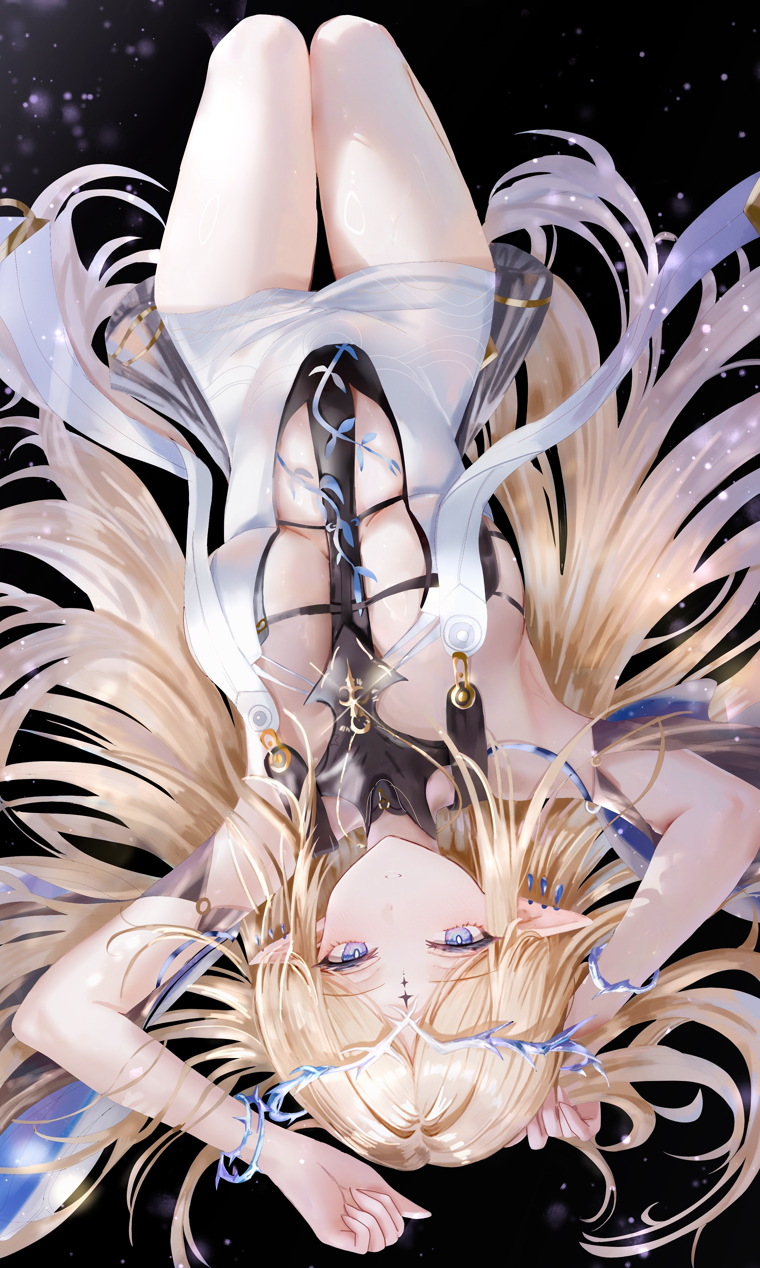 age_fx cartethyia dress no_bra pointy_ears wuthering_waves