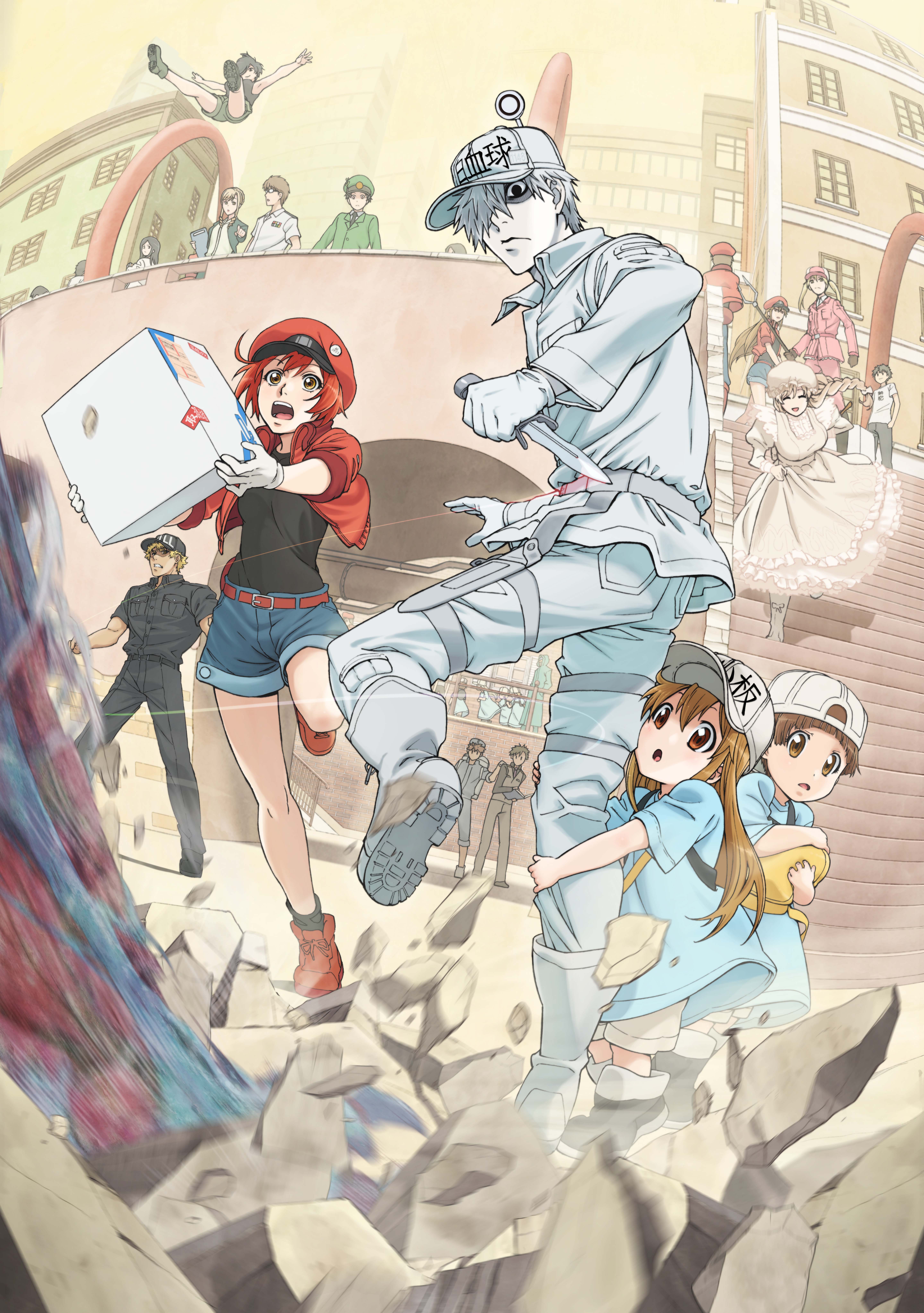 Wallpaper Hataraku Saibou Killer T Hataraku Saibou Macrophage Hataraku Desktop Wallpaper