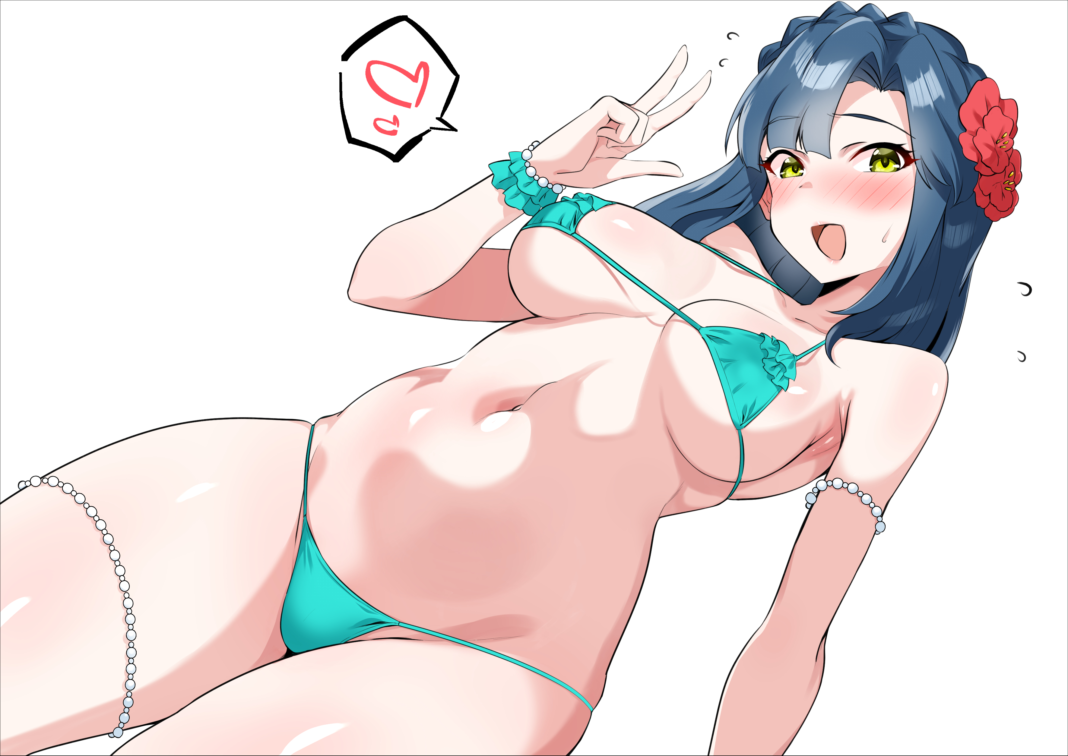 bikini garter nanao_yuriko swimsuits takahiro_(crimson_bolt) the_idolm@ster the_idolm@ster_million_live!