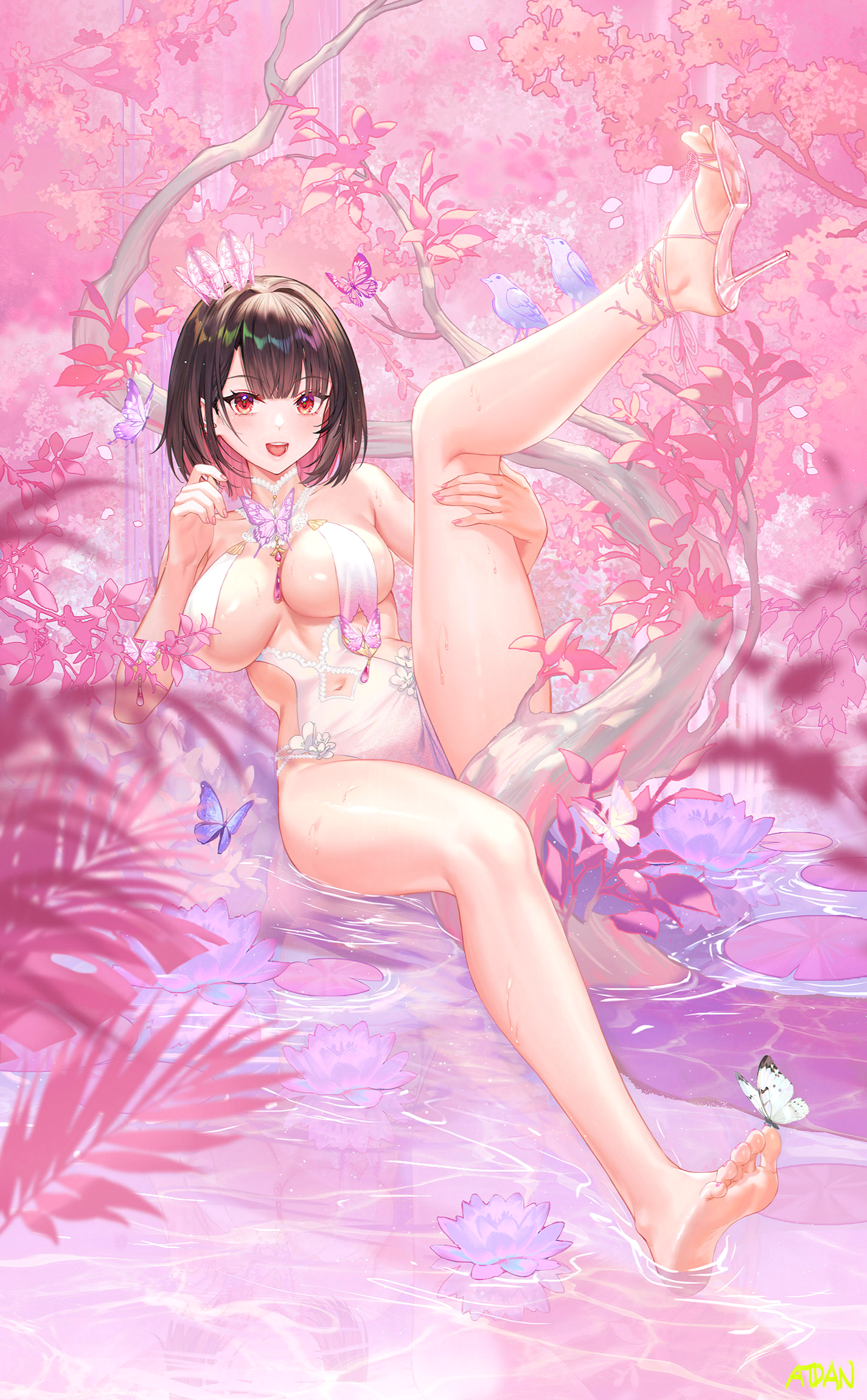 atdan feet heels no_bra see_through wet