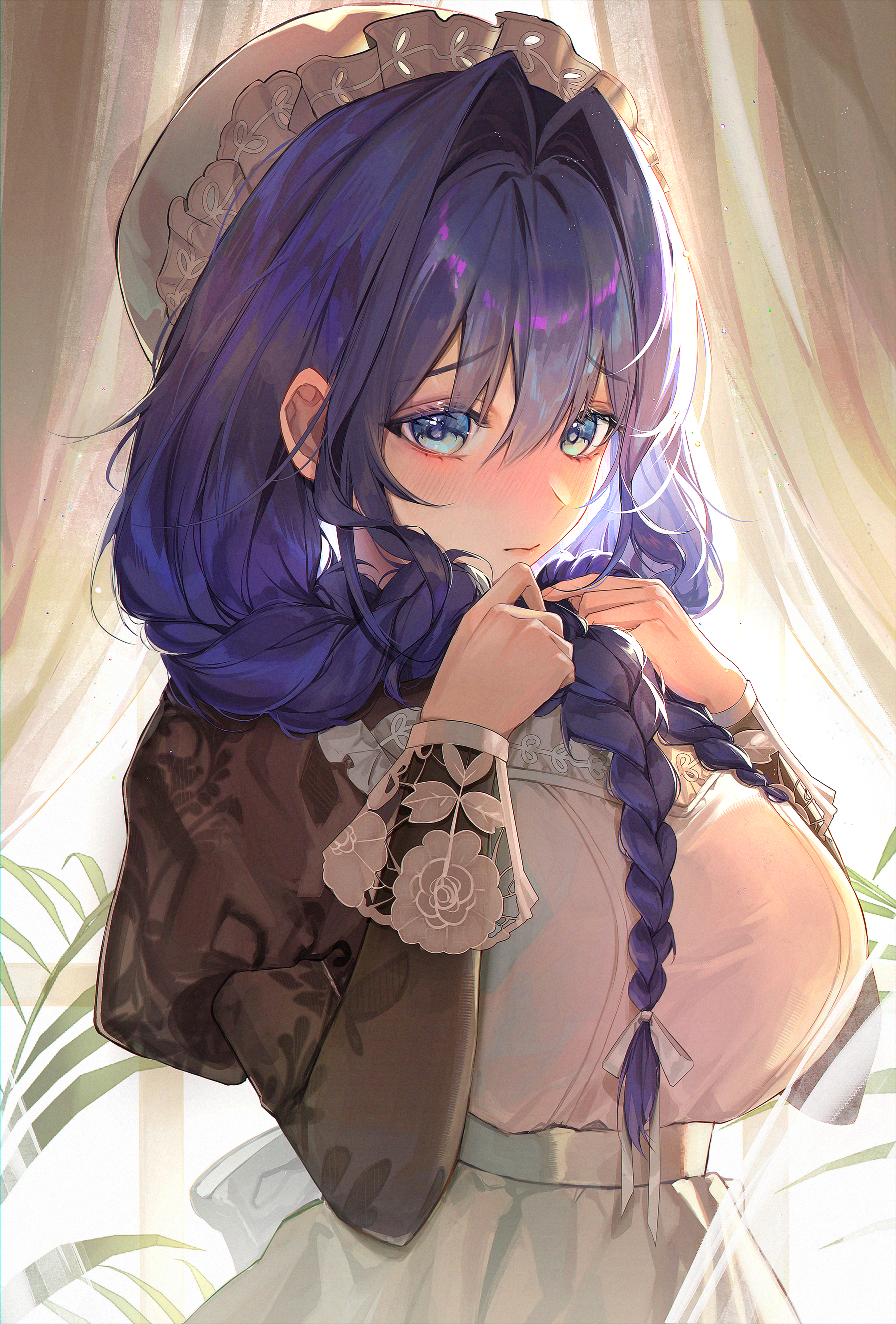 damoong hololive hololive_english maid ouro_kronii