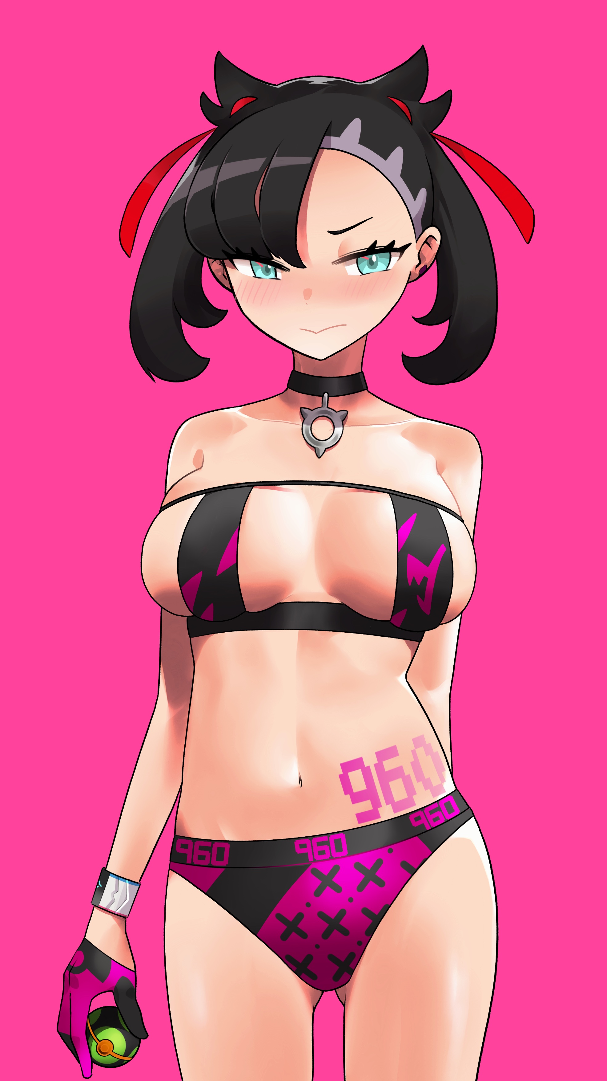 bikini mary_(pokemon) monkey_jon pokemon pokemon_swsh swimsuits tattoo