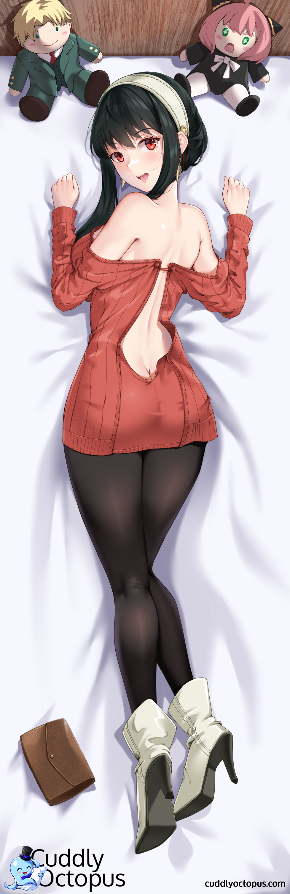 anya_forger ass chibi cuddly_octopus dakimakura dress heels loid_forger matrix16 no_bra pantyhose spy_x_family sweater yor_briar