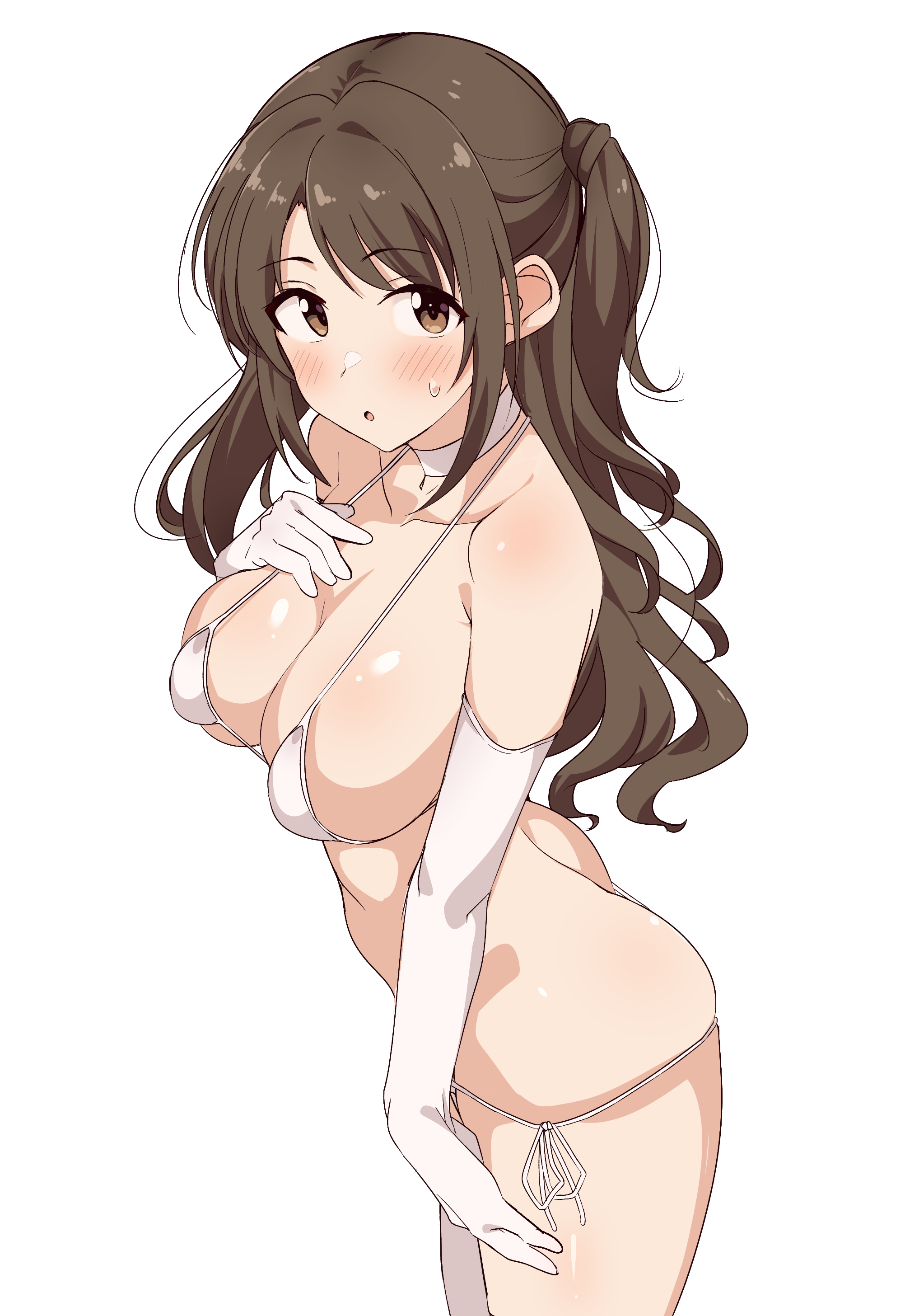 bikini panty_pull seihekiog shimamura_uzuki swimsuits the_idolm@ster the_idolm@ster_cinderella_girls