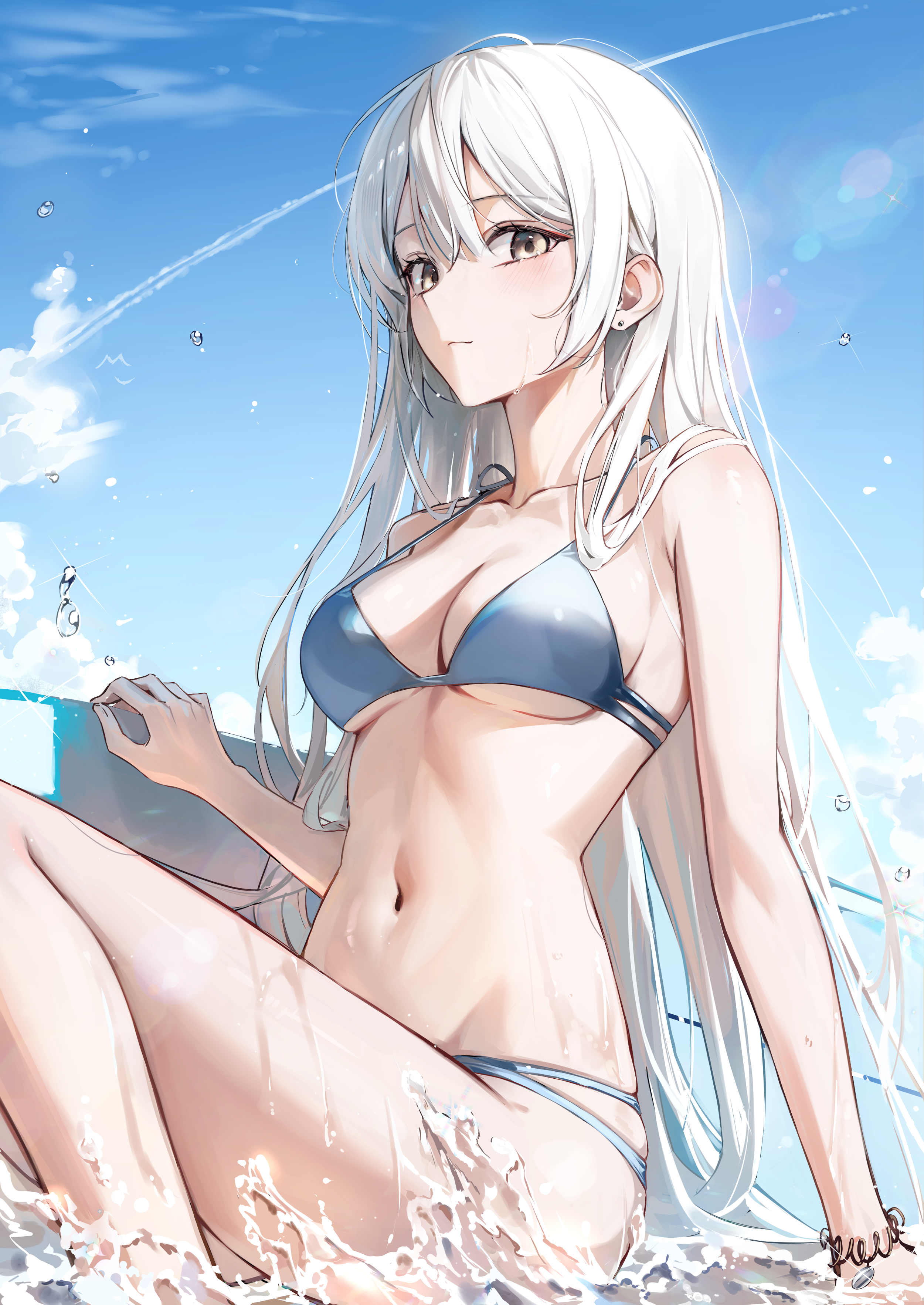bikini ekina_(1217) swimsuits wet
