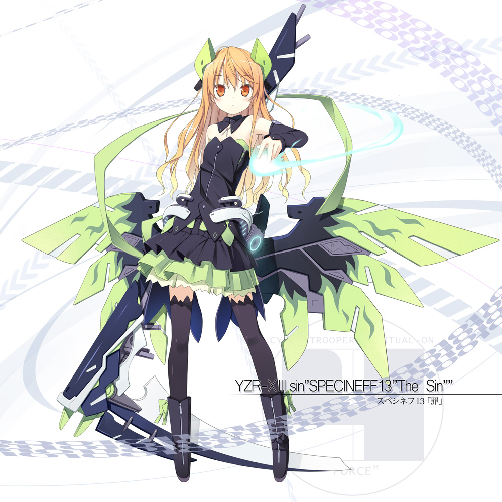 cyber_troopers_virtual-on_oratorio_tangram mecha_musume poco specineff thighhighs virtual_on