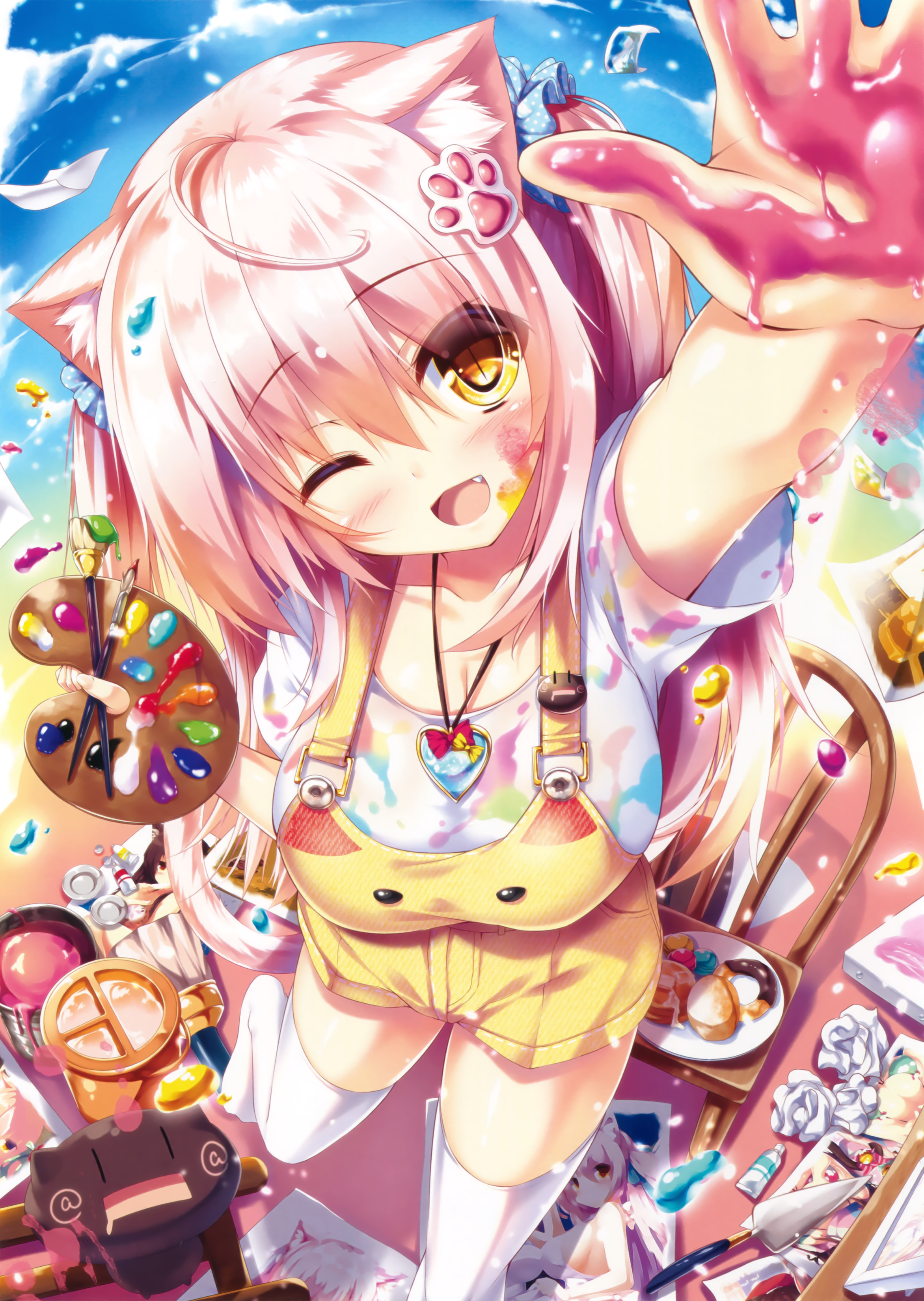 Syroh Shia Flatpaddy Animal Ears Cleavage Nekomimi Tail