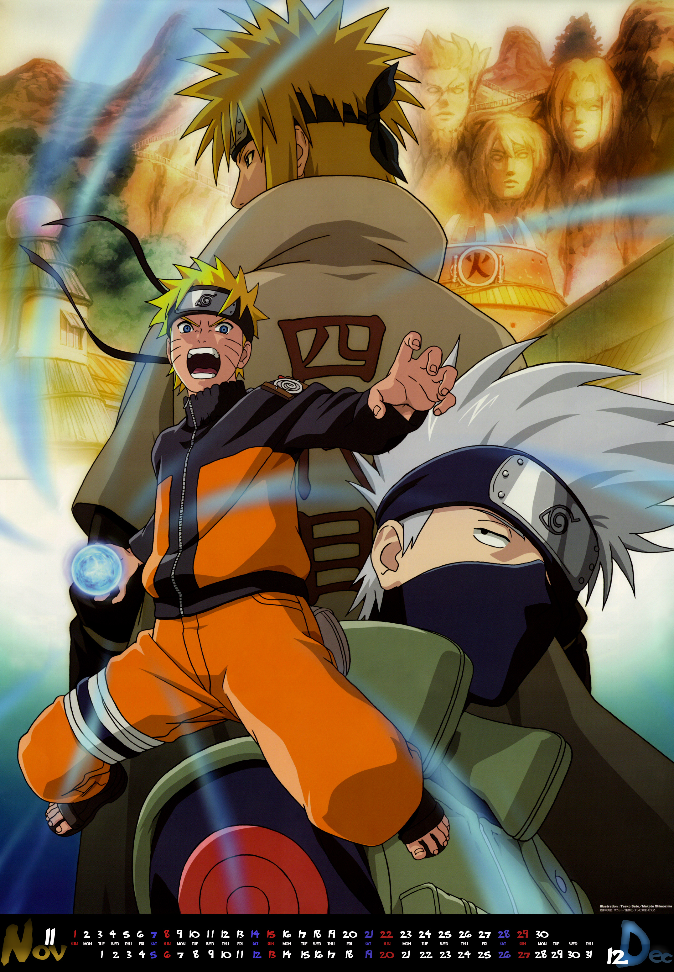 Anime naruto shippuden kakashi namikaze minato relação dos