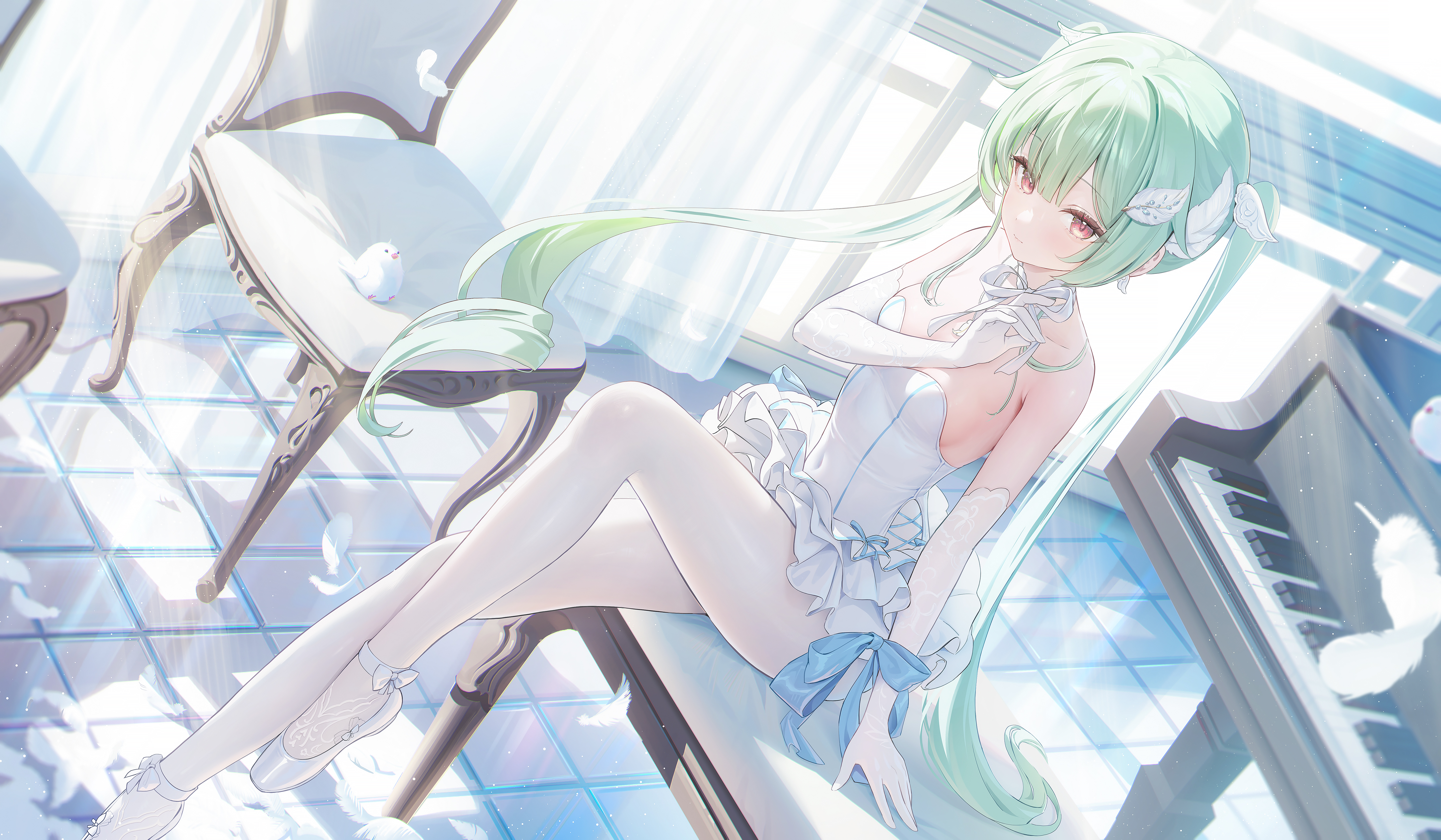 dress houkisei leotard loli no_bra pantyhose