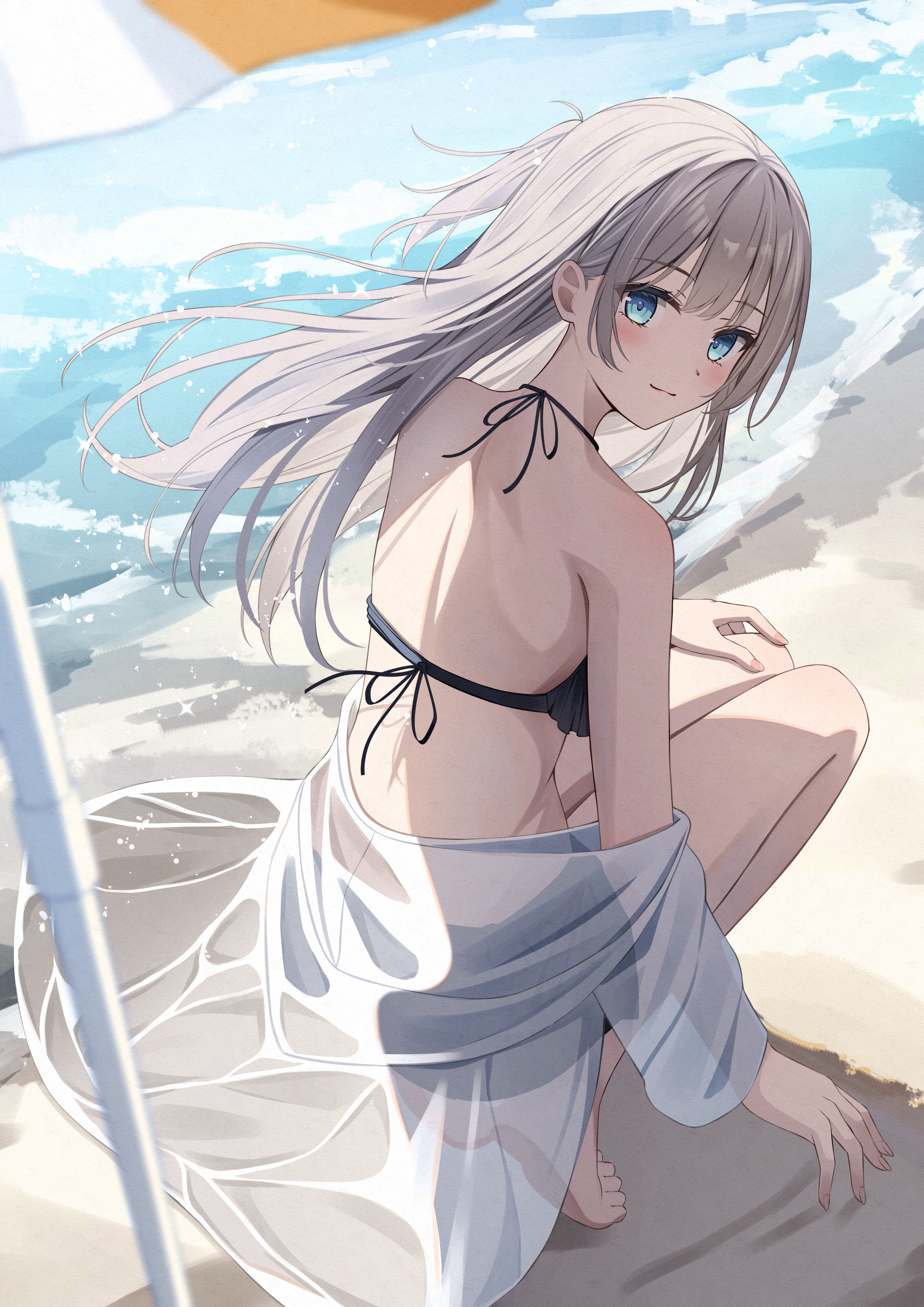bikini open_shirt see_through senri_(senri_sen) swimsuits
