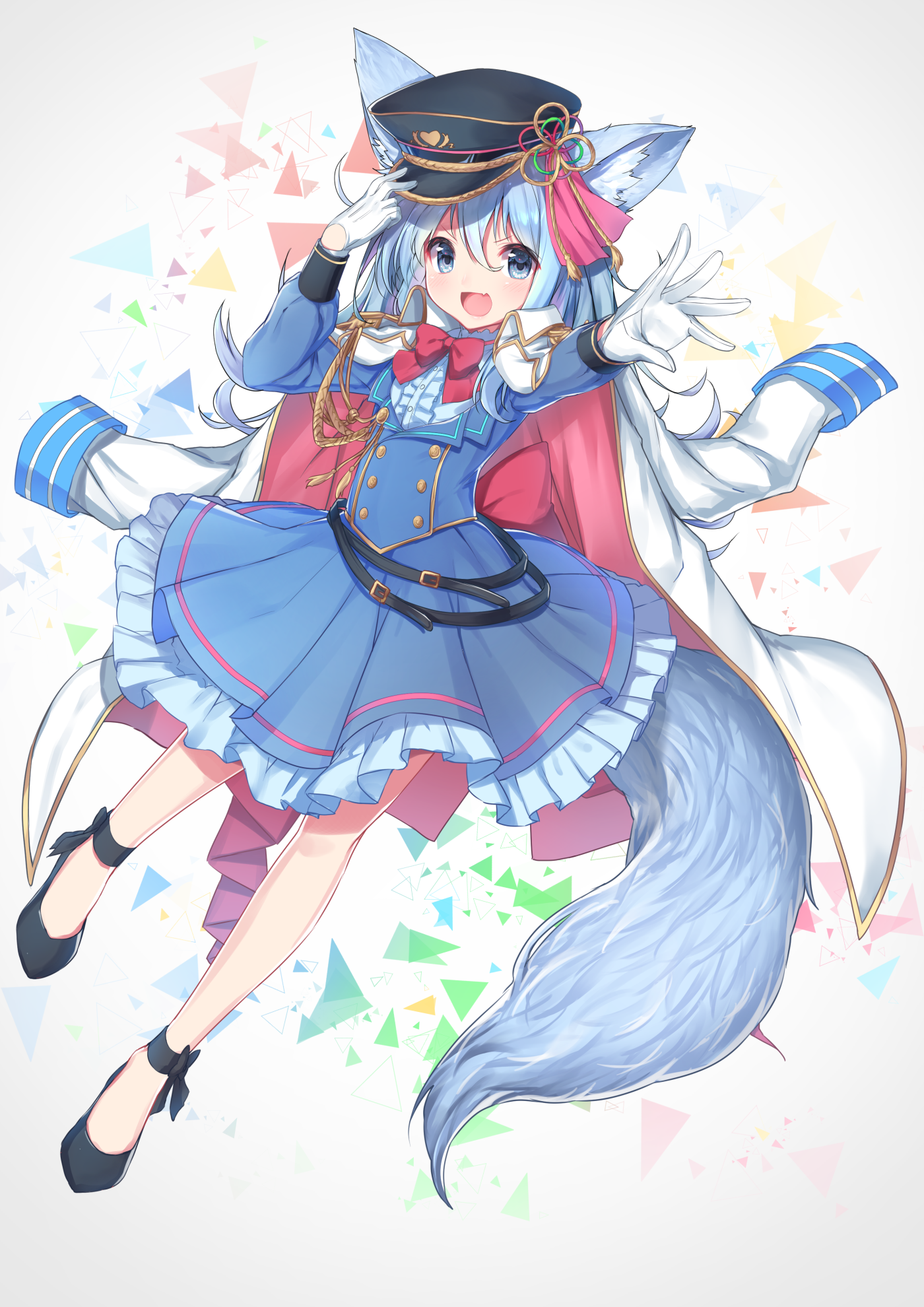 animal_ears kitsune tail topia uniform