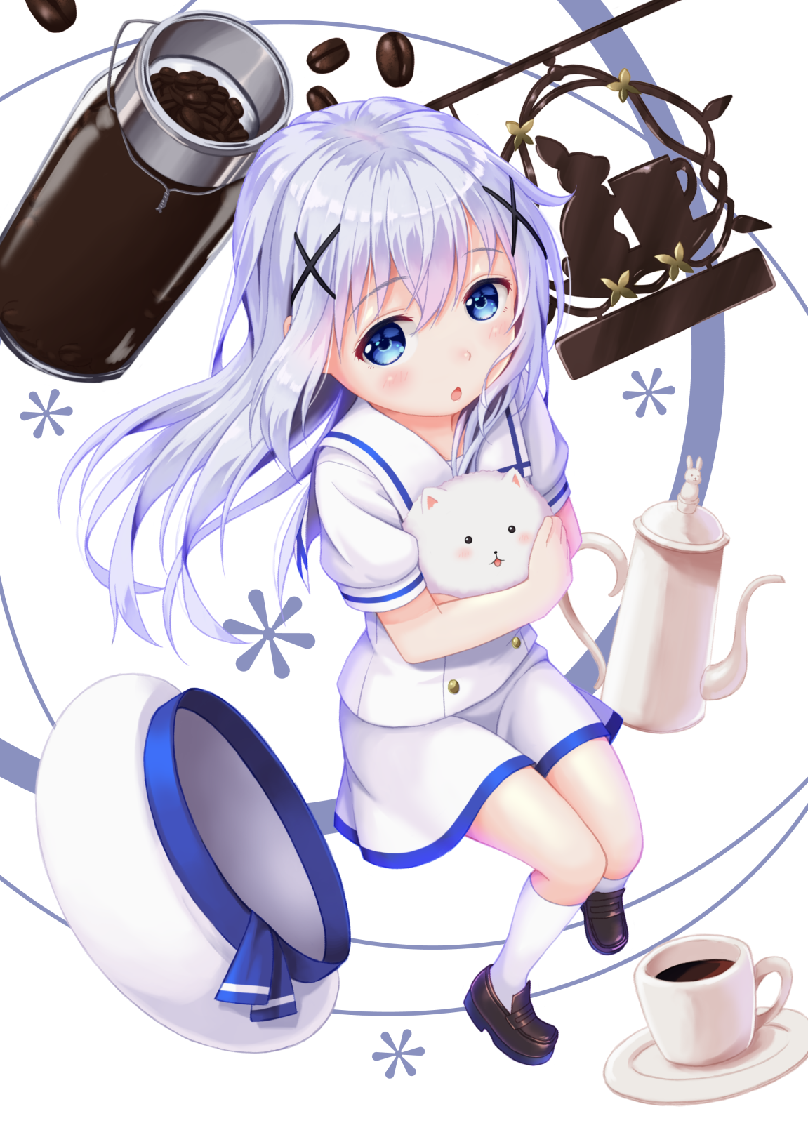 gochuumon_wa_usagi_desu_ka? hane_yoshiyumi kafuu_chino seifuku tippy_(gochiusa)