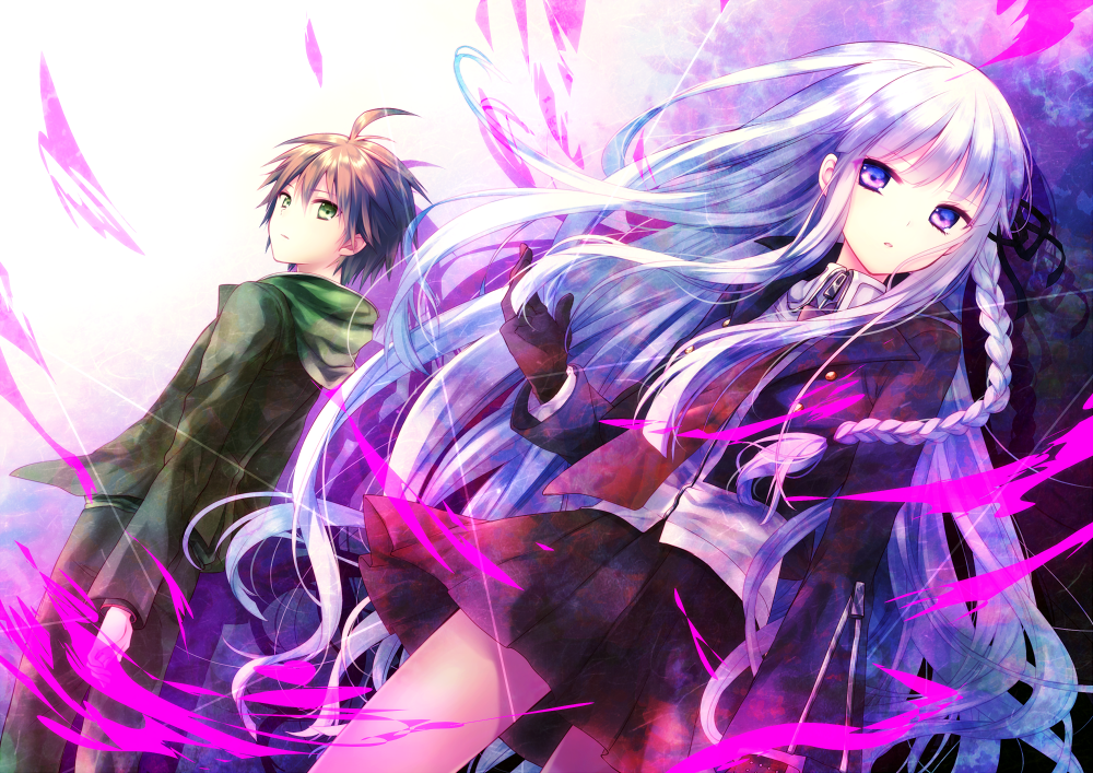 dangan-ronpa kirigiri_kyouko naegi_makoto riichu seifuku