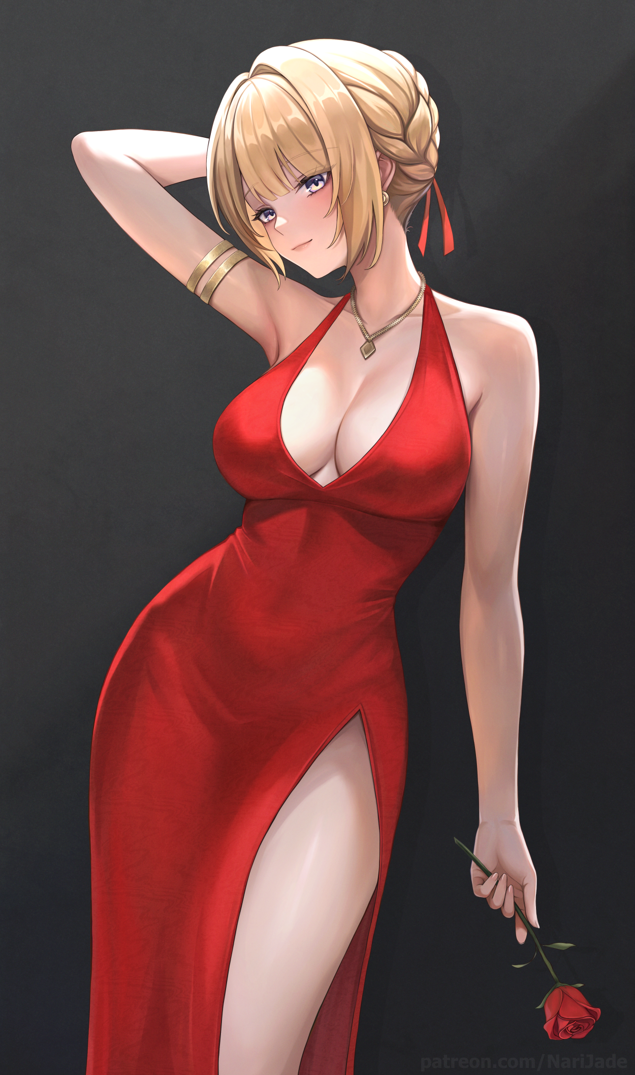 dress evelyn_chevalier narijade no_bra zenless_zone_zero