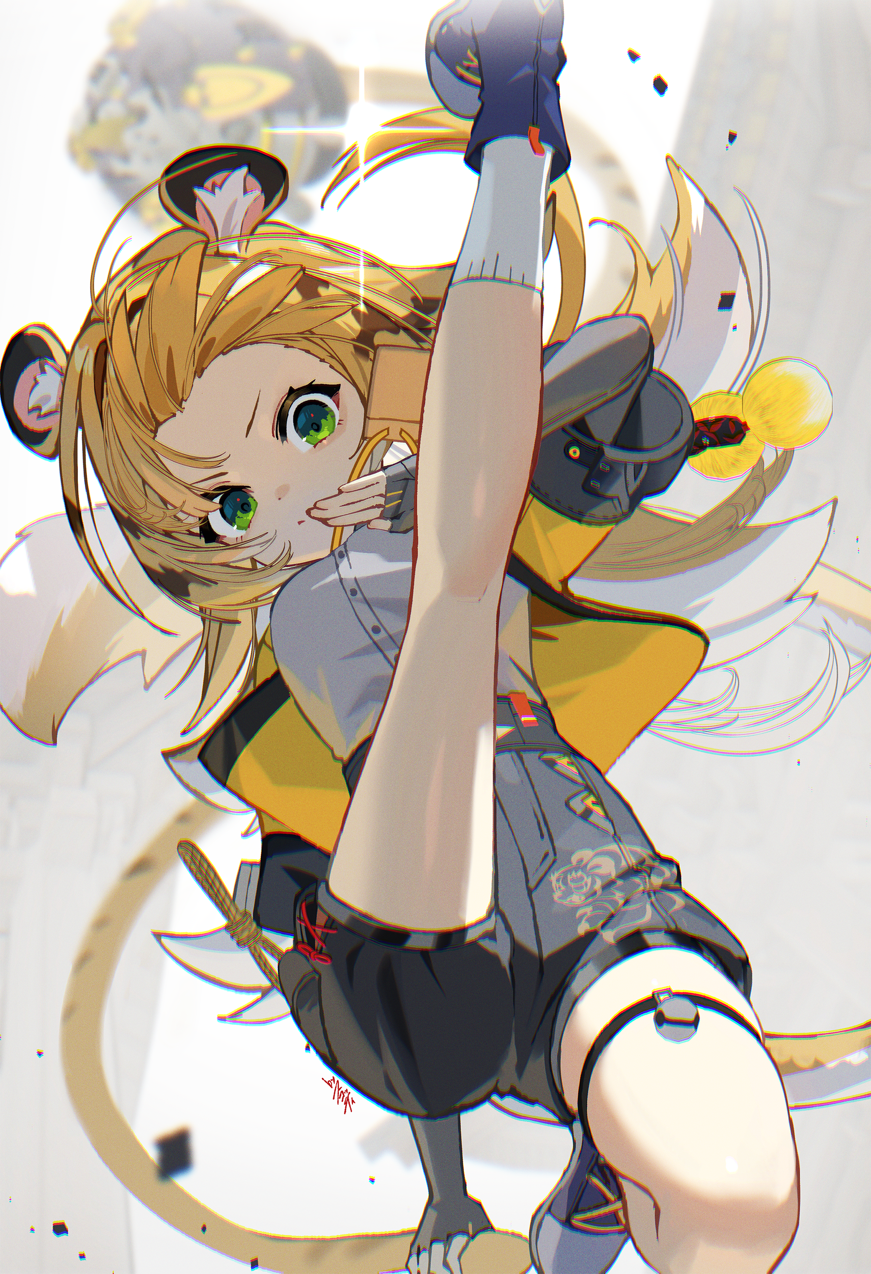 animal_ears garter ju_fufu nekomimi scottie tail zenless_zone_zero