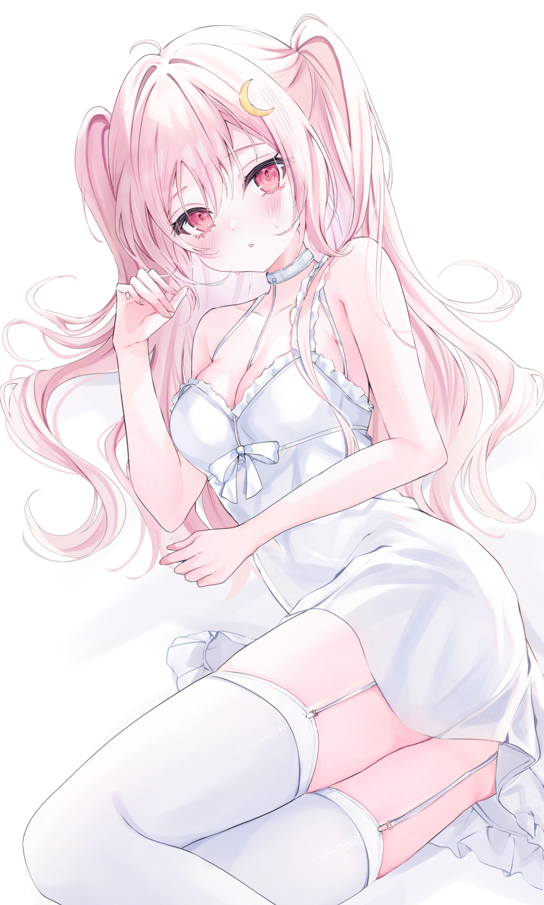 hiiragi_(hr_ccr) indie_virtual_youtuber lingerie stockings thighhighs tsukinose_chia